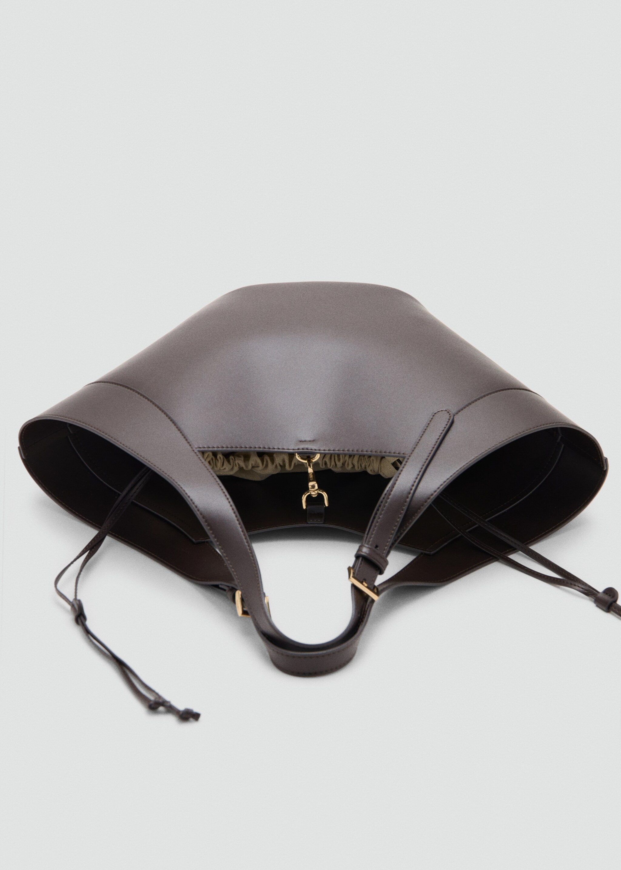 Large double handle buckle bag - Деталь изделия 3, Шоколадный. Ref: 27045160-00.