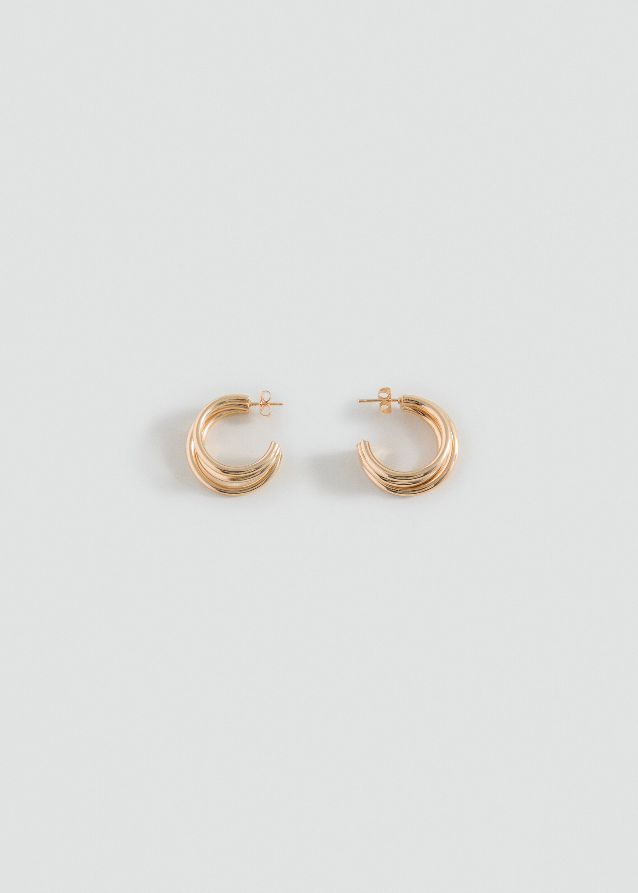 Boucles d'oreilles trois anneaux - Article sans modèle, Or. Ref: 27045162-00.