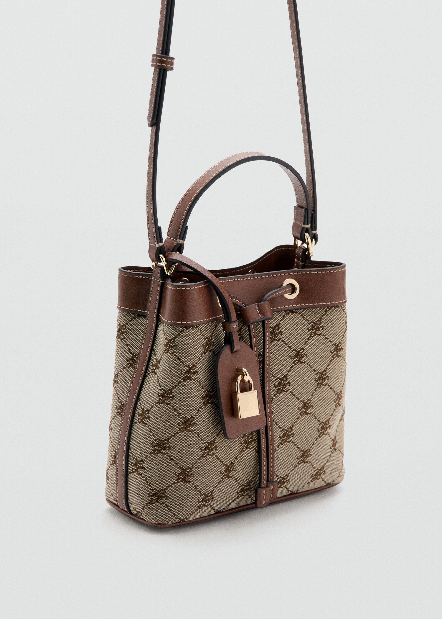 حقيبة دلو مطبوعة بشعار - رؤية وسط