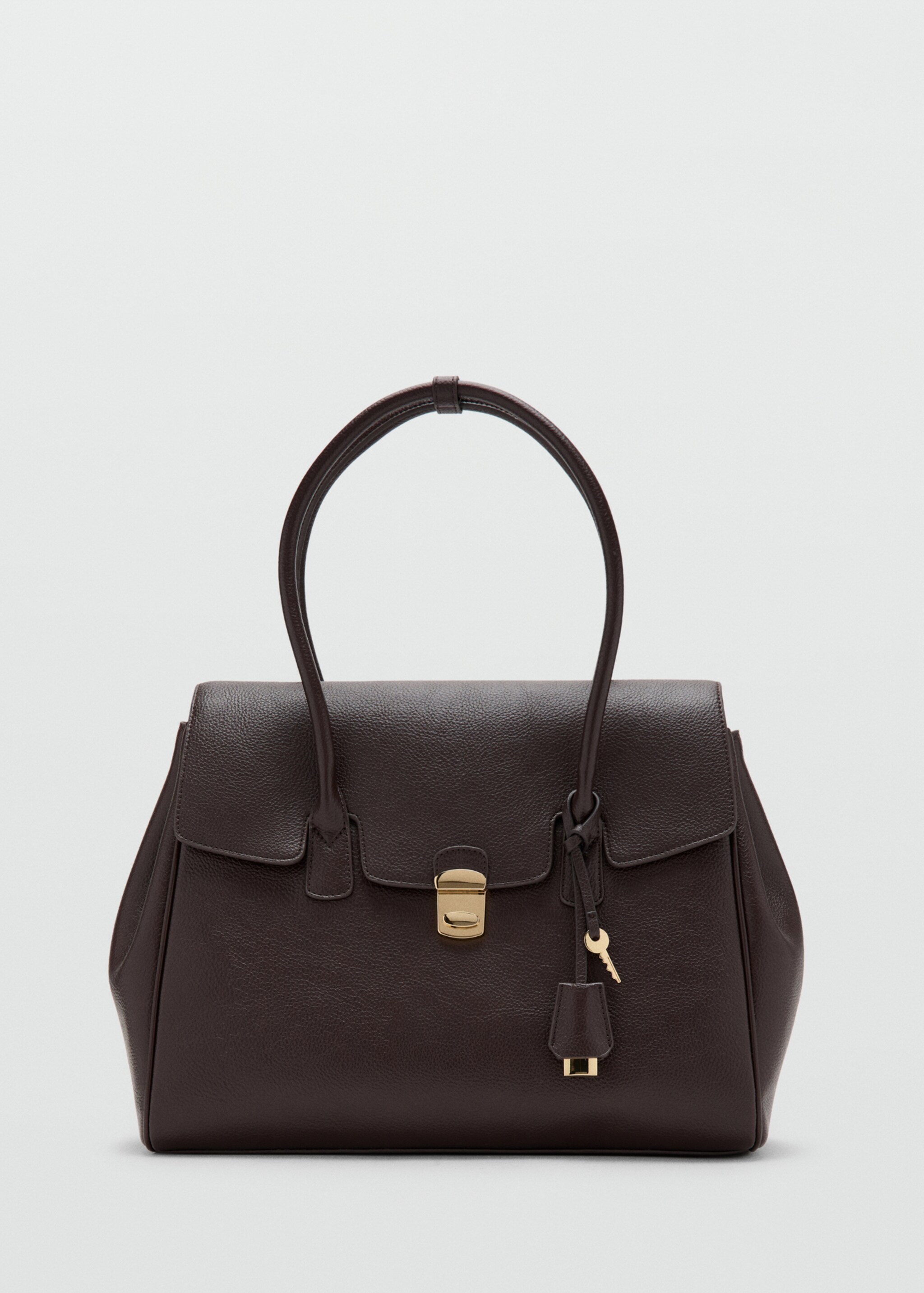 Sac de ville à rabat de taille moyenne - Article sans modèle, Chocolat. Ref: 27045166-00.