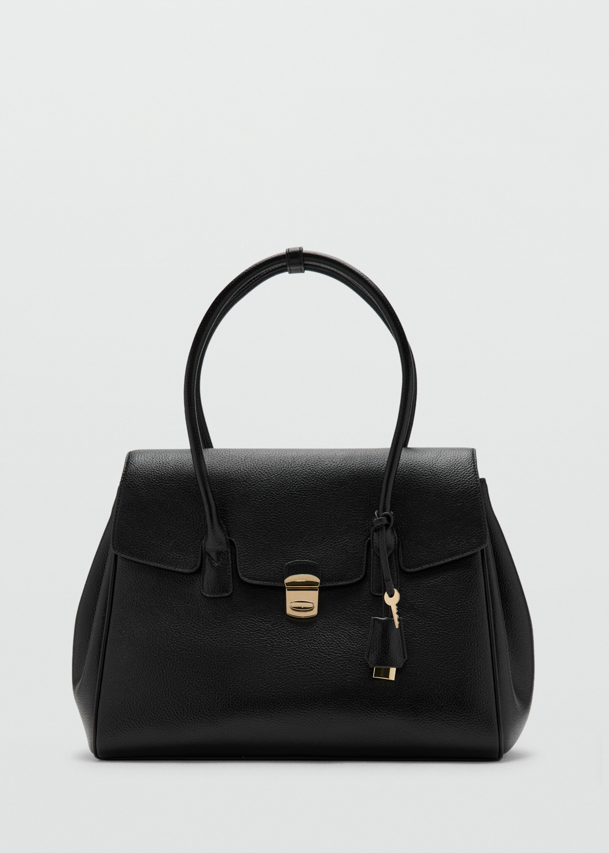 Medium city handbag with flap - Article without model, Black. Ref: 27045166-00.