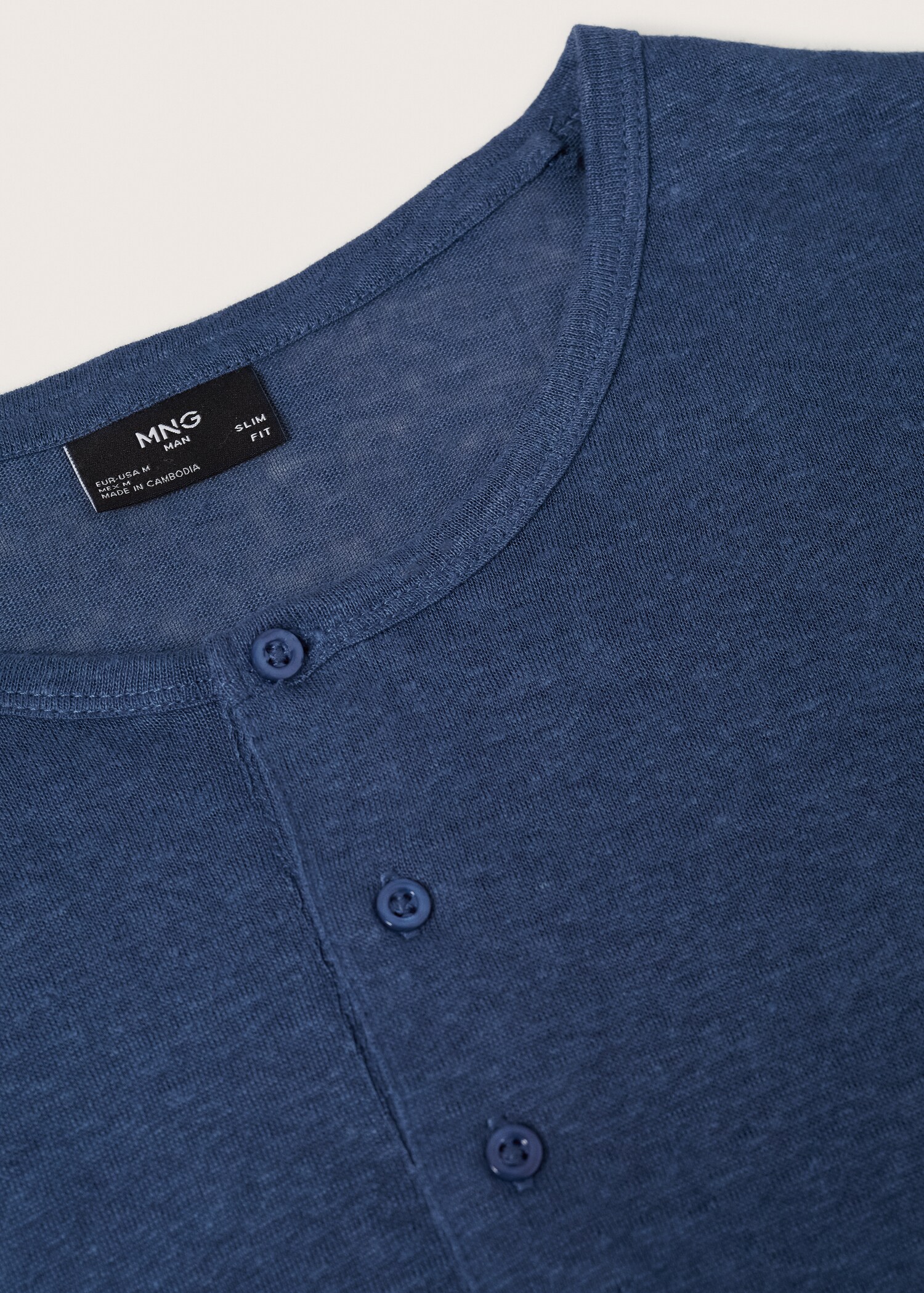 Henley linen-blend T-shirt - Details of the article 8