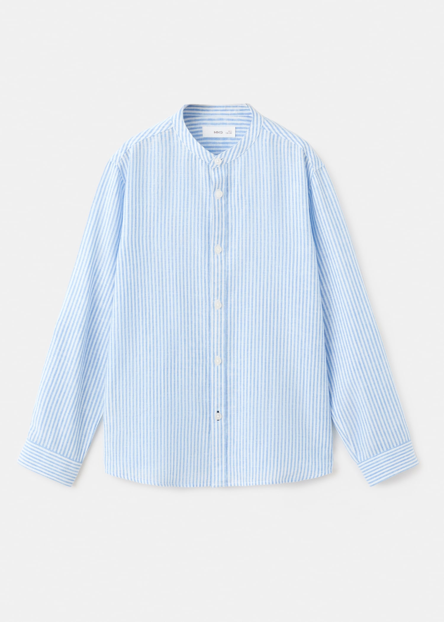 Striped linen-blend shirt - Article without model
