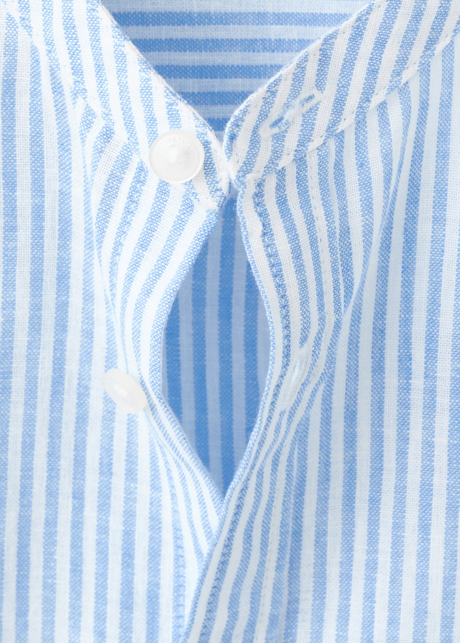 Striped linen-blend shirt - Details of the article 0