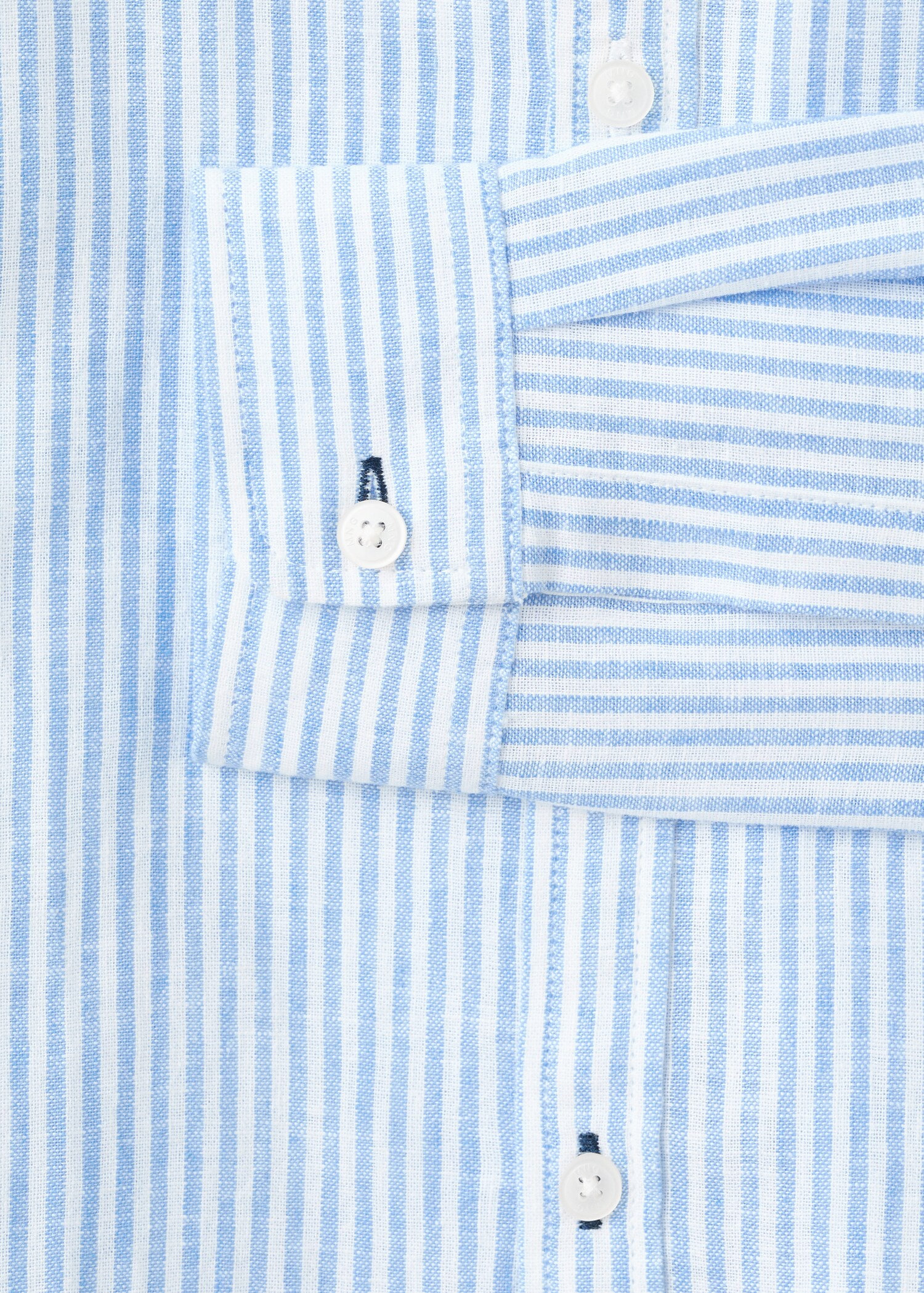 Striped linen-blend shirt - Details of the article 8