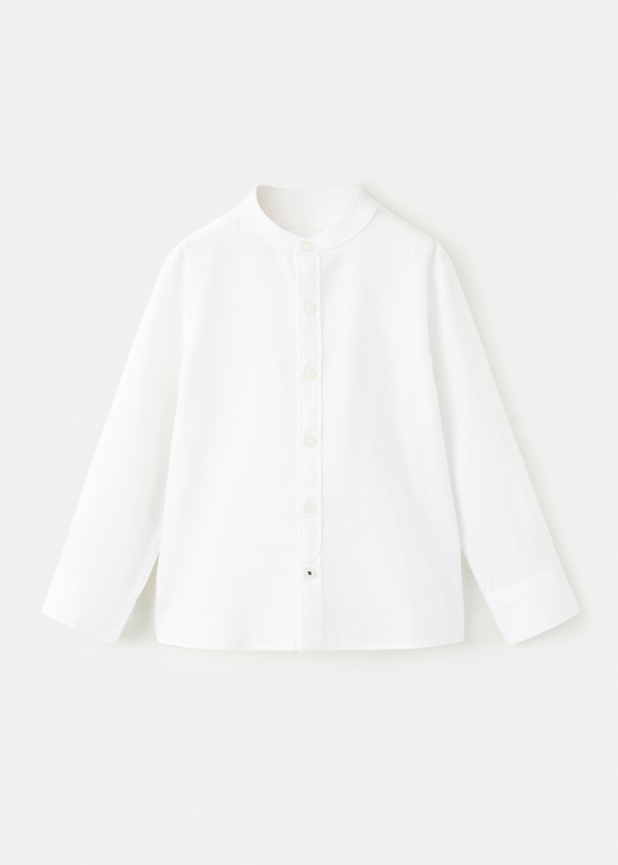 Linen-blend shirt - Article without model, White. Ref: 27045809-00.