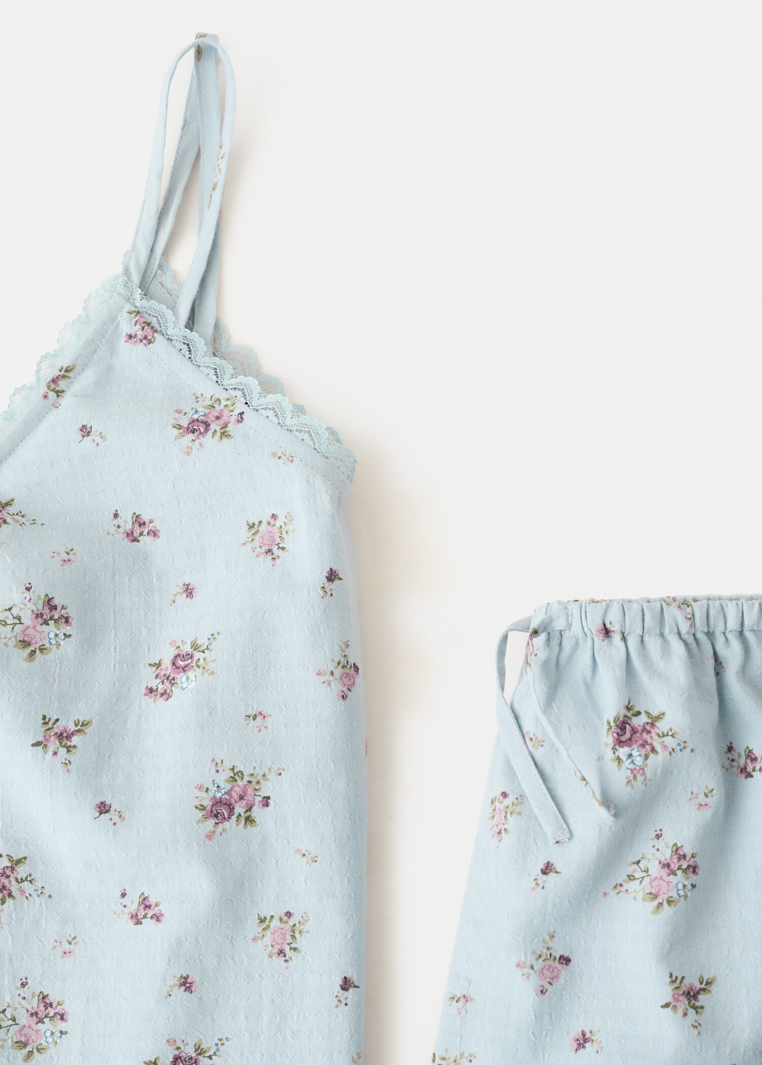 Floral cotton pyjamas - Details of the article 0