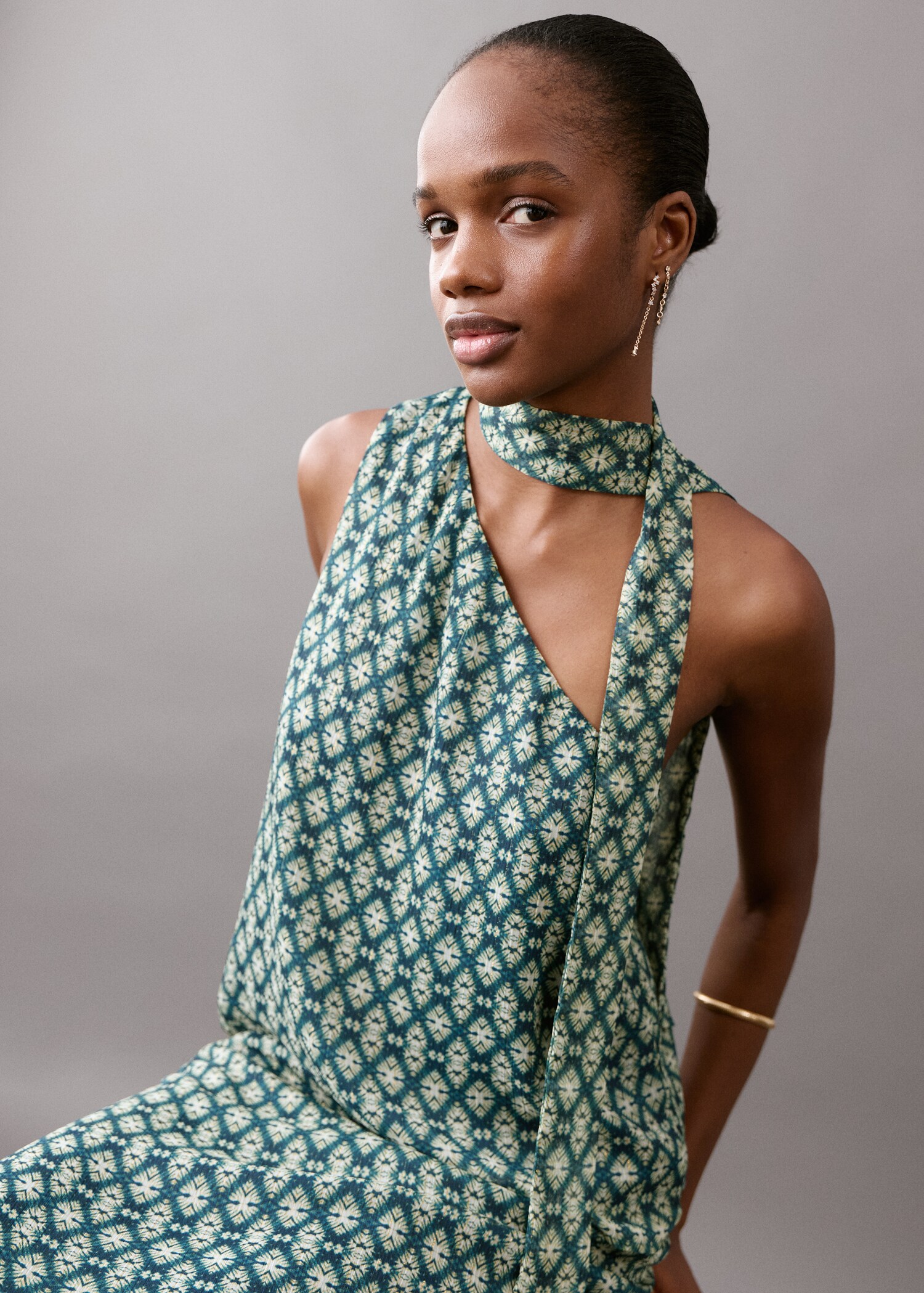 Blouse asymétrique col noué - Détail de l'article 2