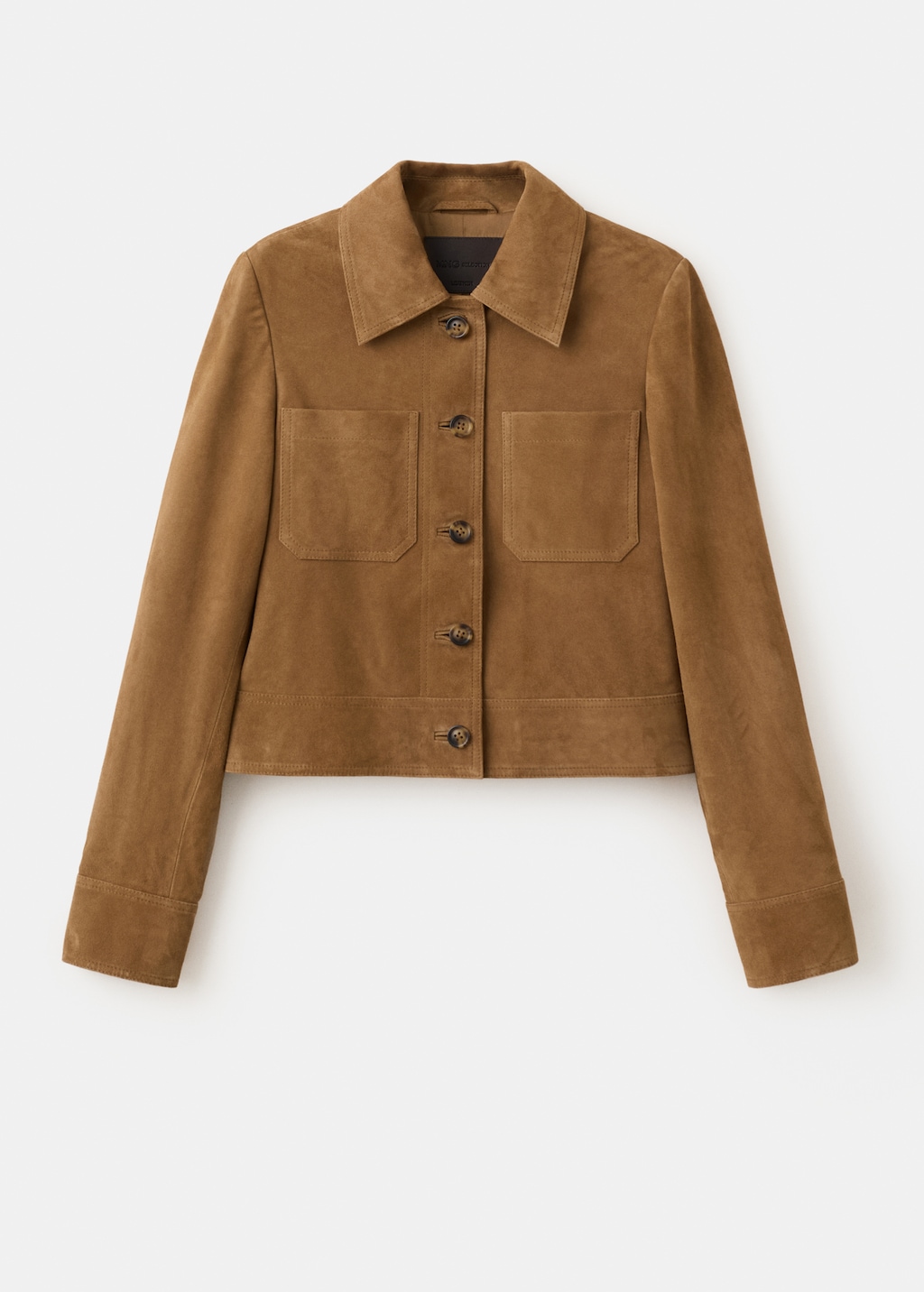 Suede jacket with buttons - image 2