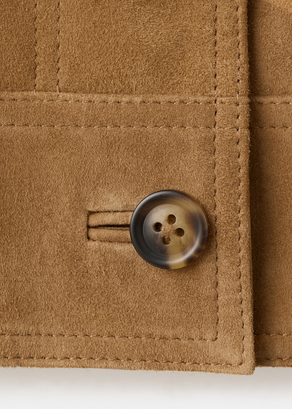 Suede jacket with buttons - image 4