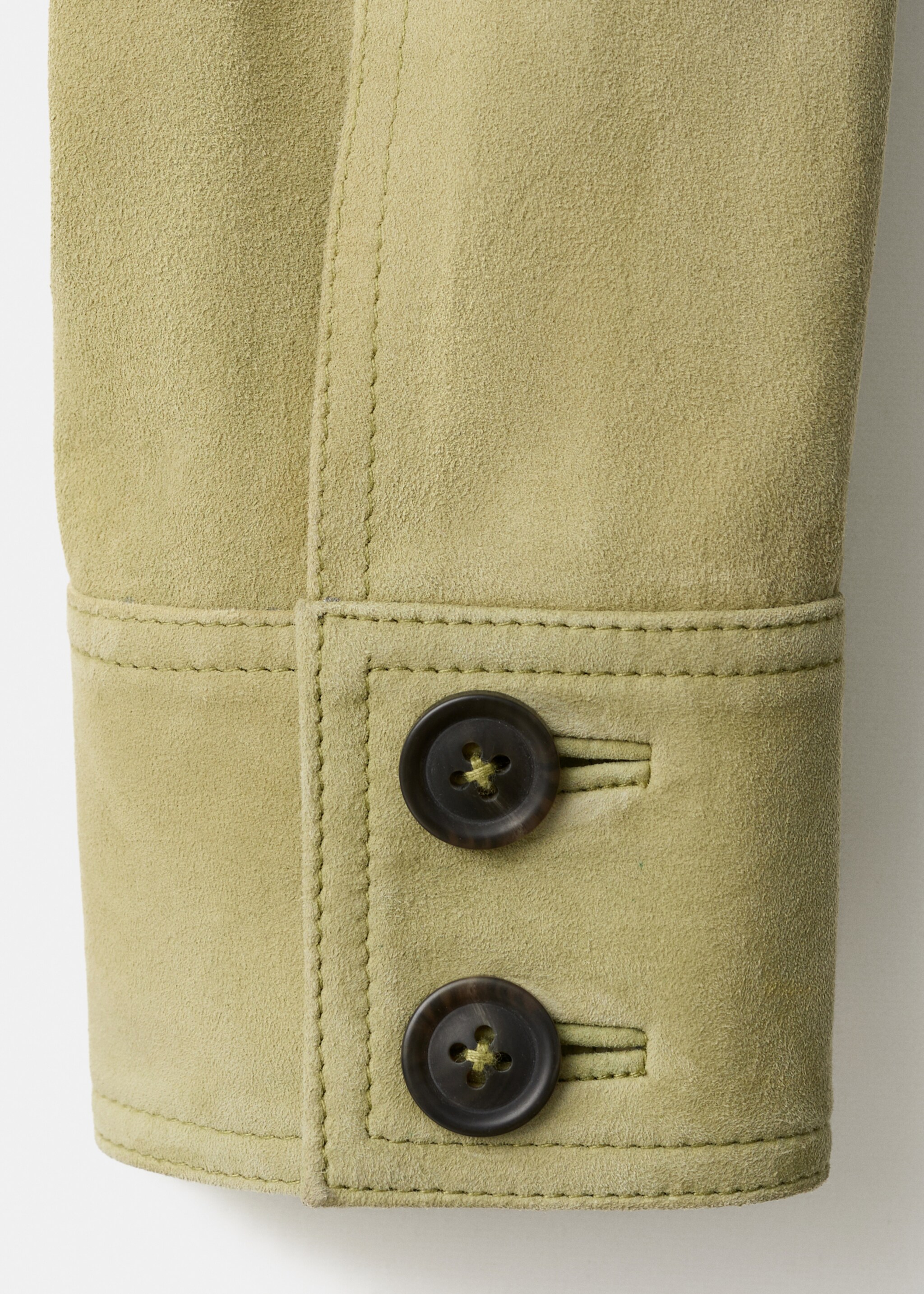 Veste daim boutons - Détail de l'article 0, Vert pastel. Ref: 27045813-00.