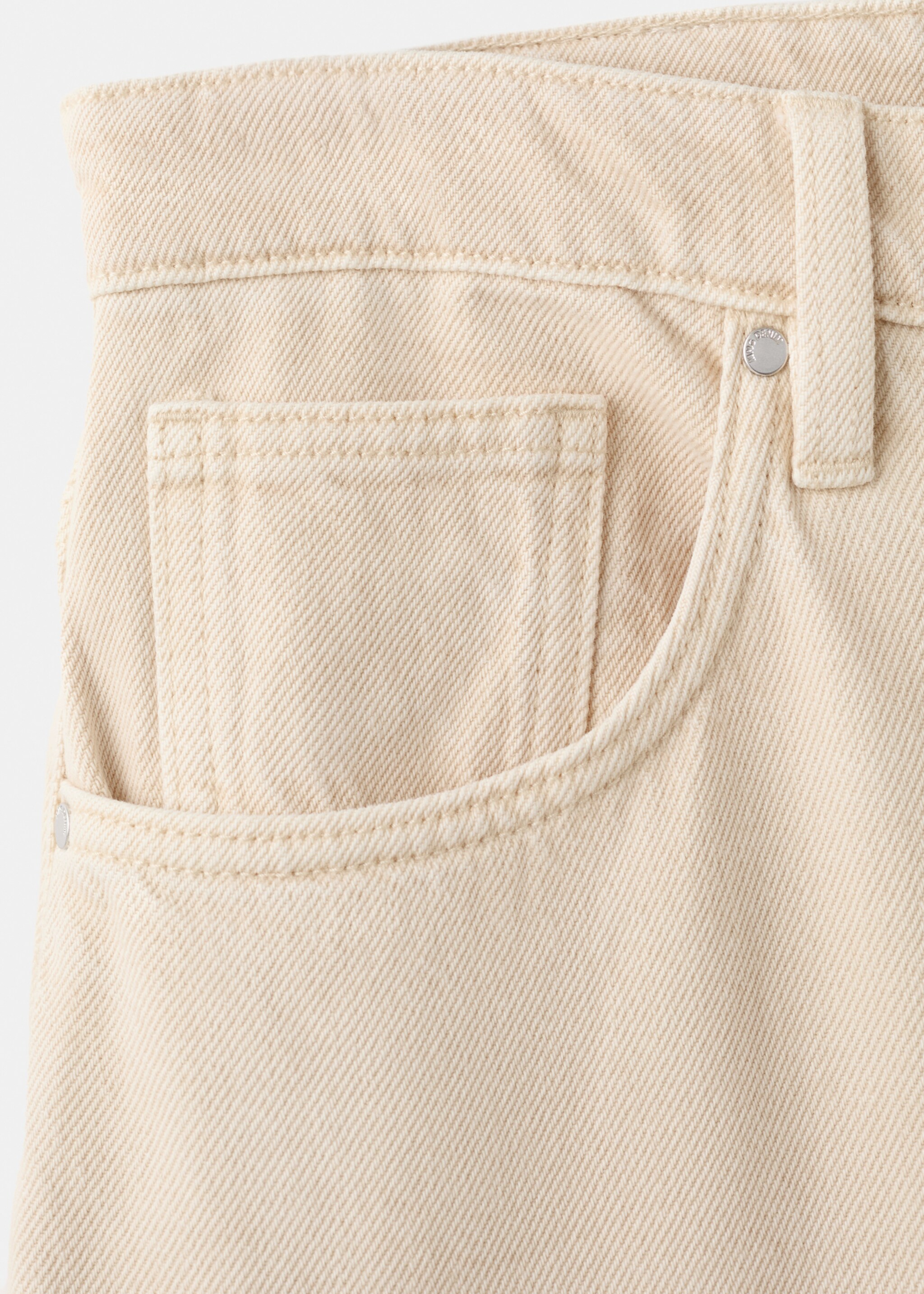 Balloon jeans with rolled-up hem - Details of the article 0, Vanilla. Ref: 27045818-00.