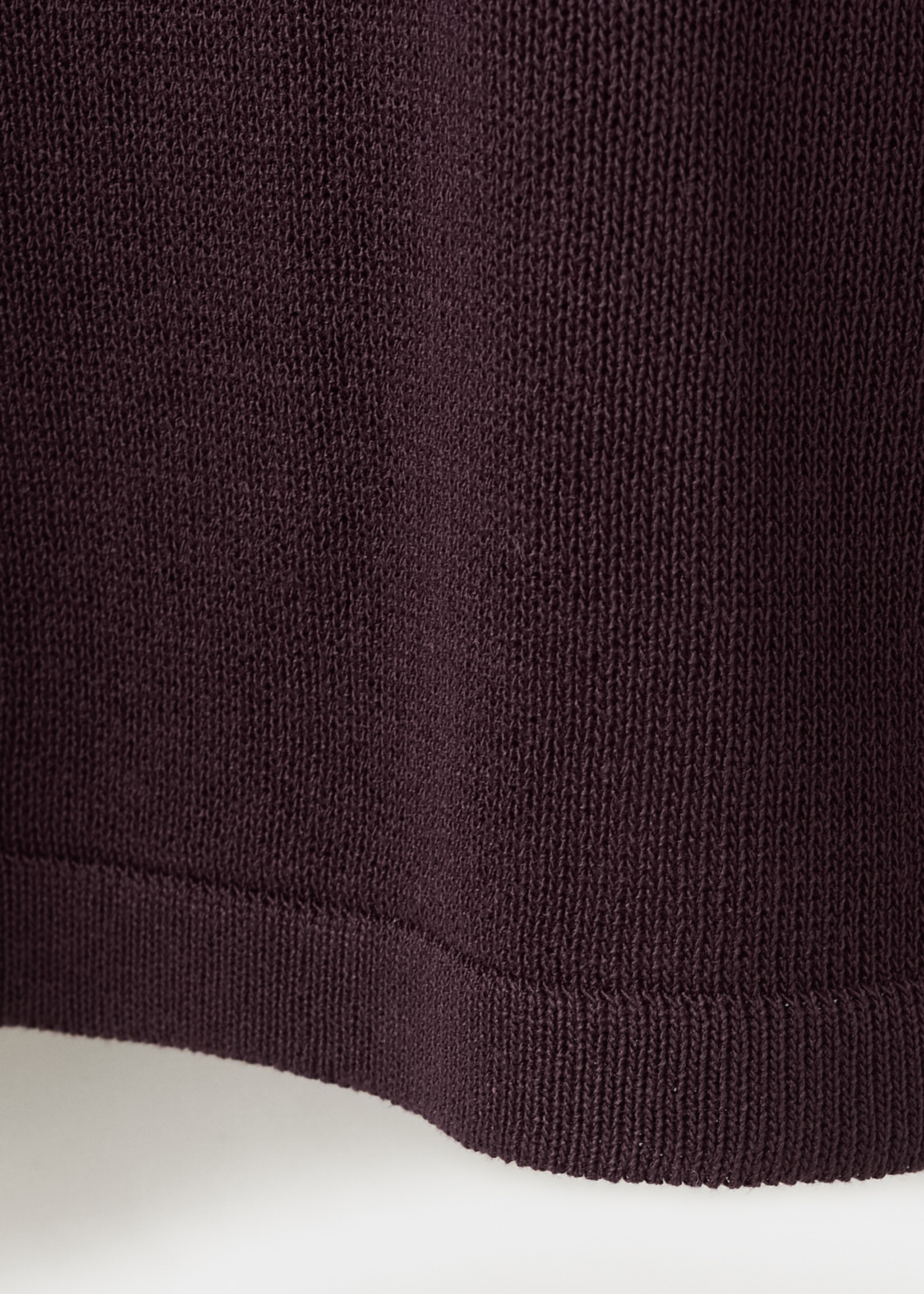 Short-sleeved knitted sweater - Details of the article 0, Wine. Ref: 27045820-00.