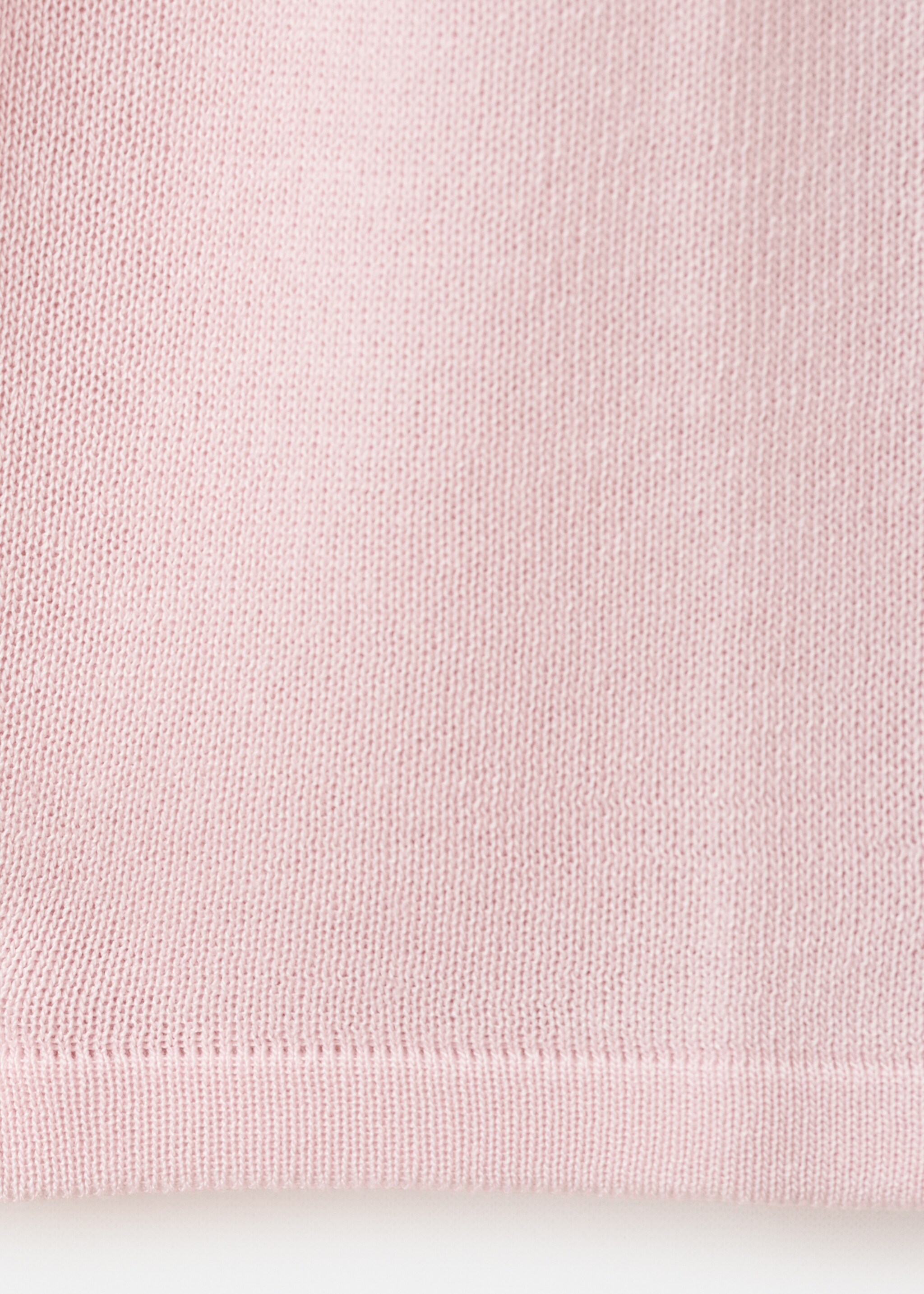 Short-sleeved knitted sweater - Details of the article 0, Pastel Pink. Ref: 27045820-00.