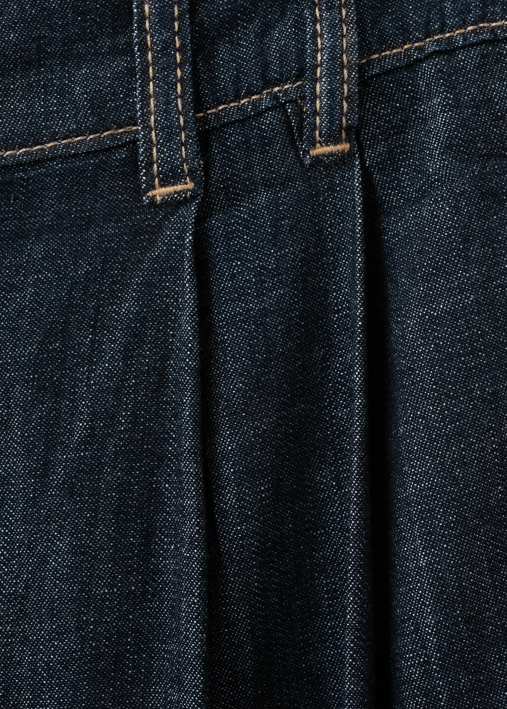 Wide leg denim trousers with belt loops - image 4