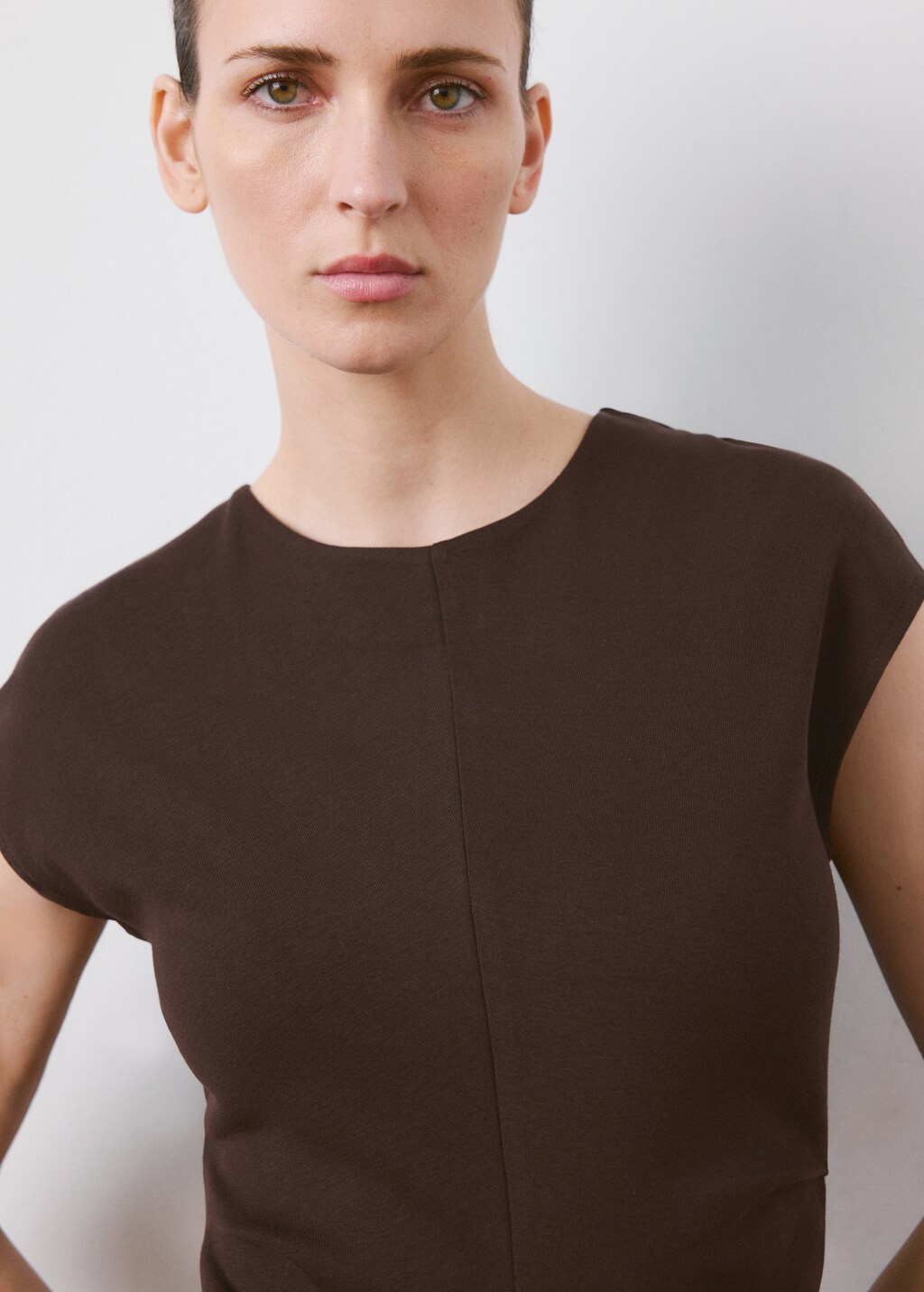 Midi-dress with draped detail - image 4