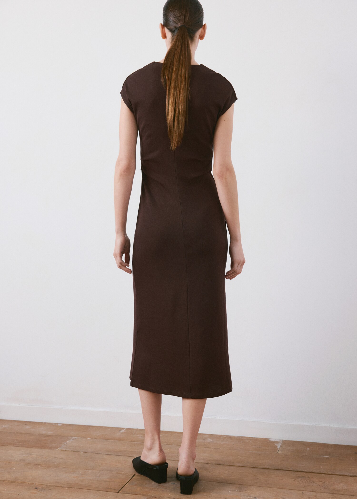Midi-dress with draped detail - Reverse of the article