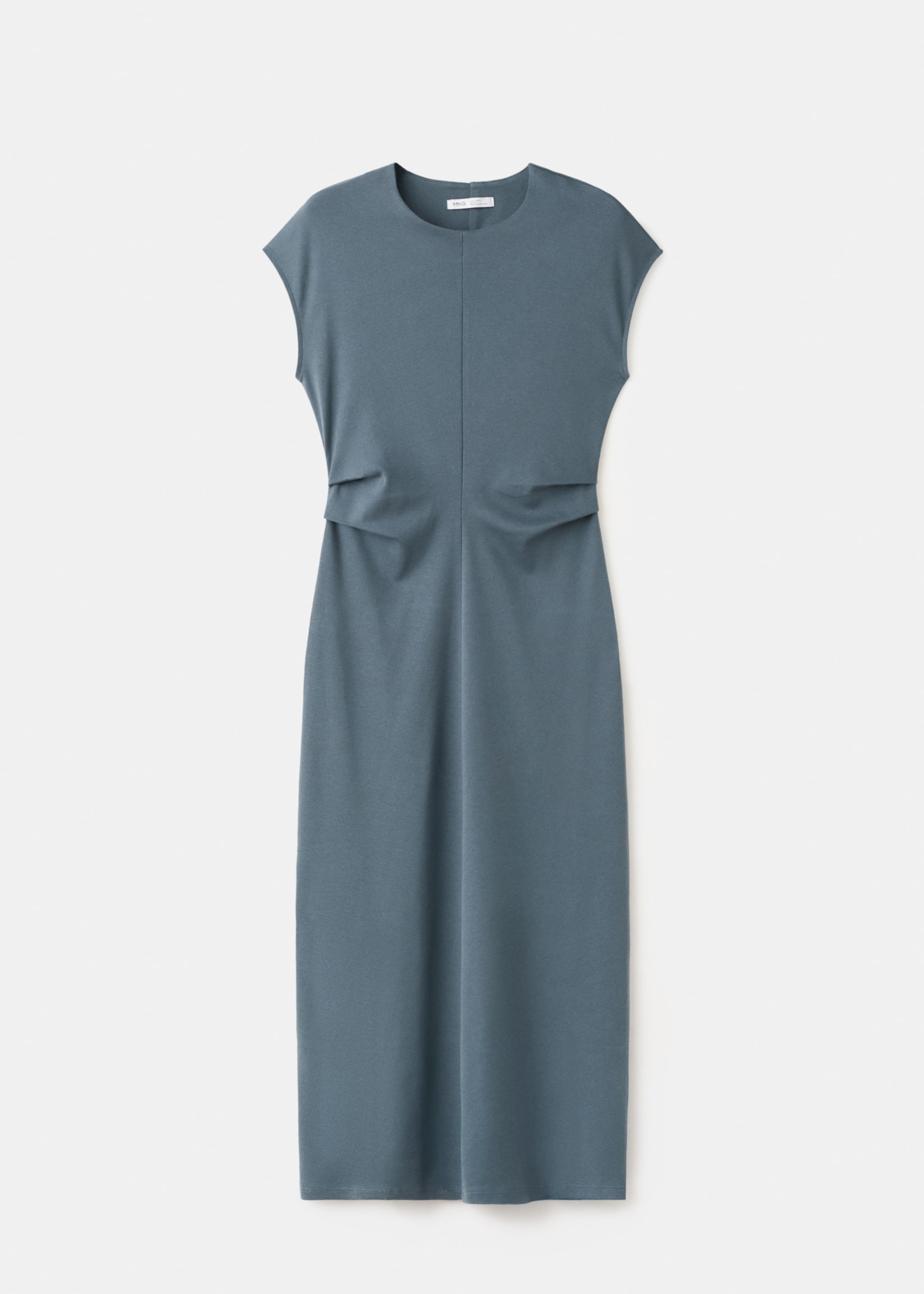 Midi-dress with draped detail - Article without model, Blue. Ref: 27045826-00.