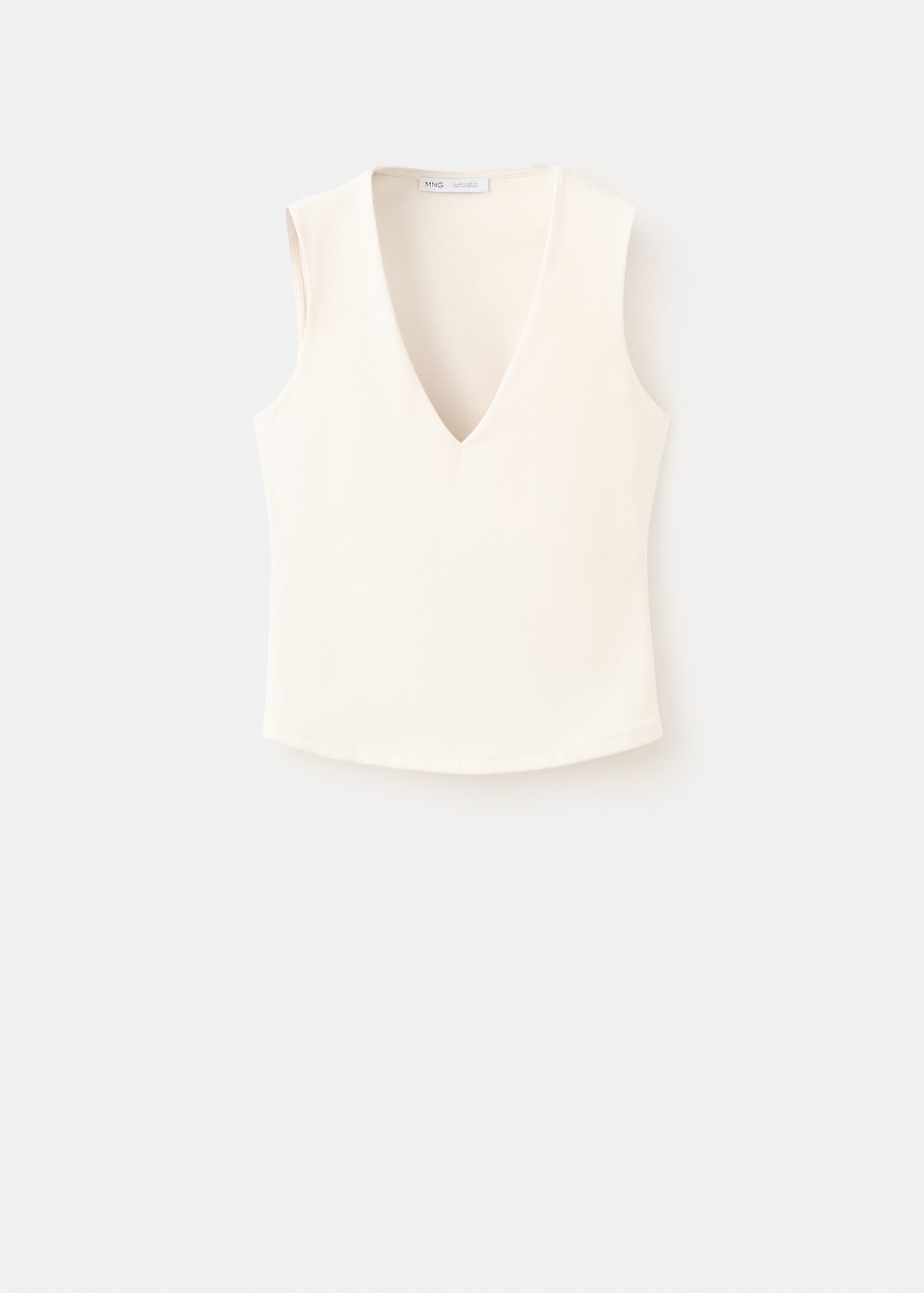 Fitted V-neck top - Article without model