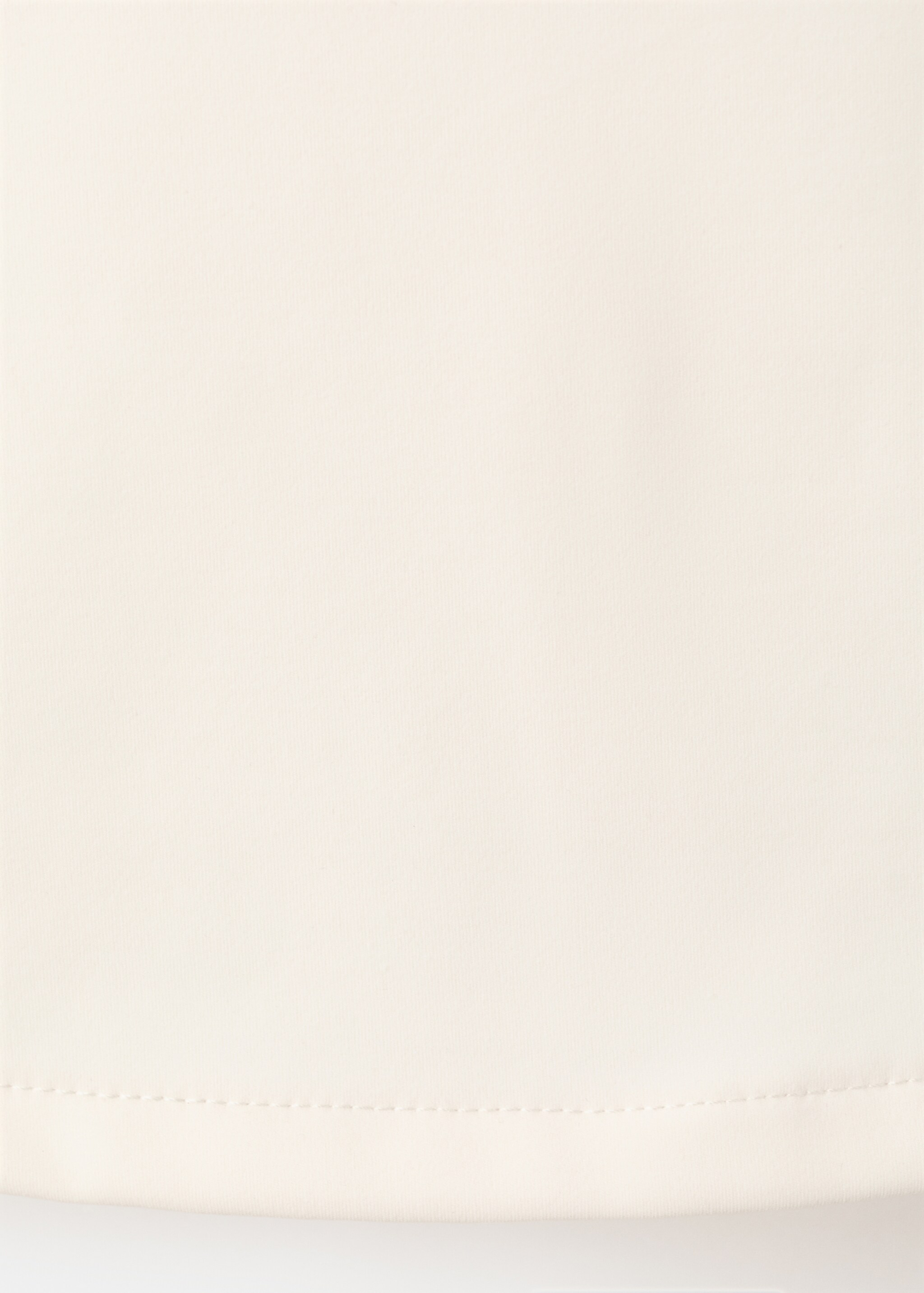 Fitted V-neck top - Details of the article 0, Ecru. Ref: 27045828-00.