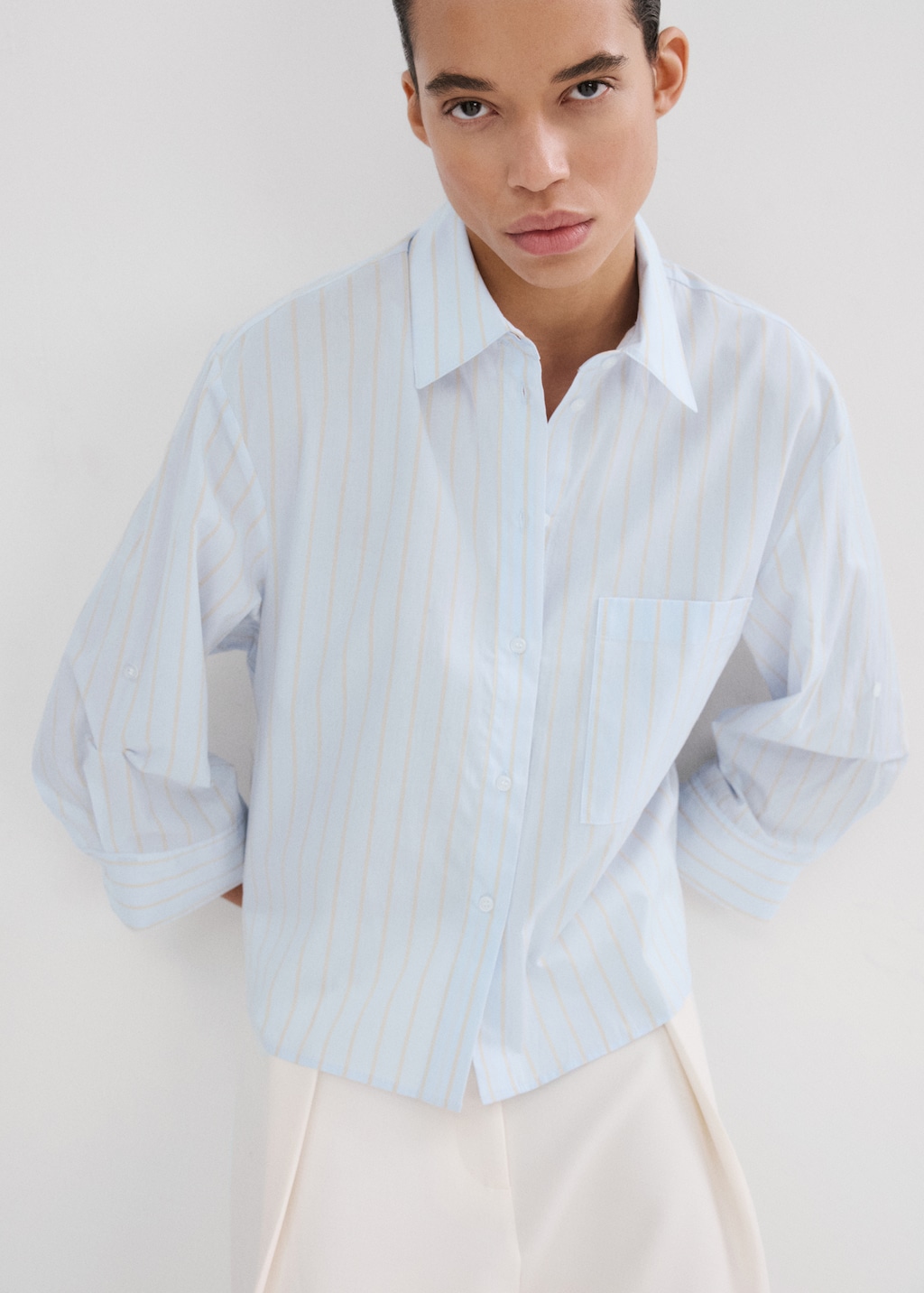 Striped cotton shirt - image 4