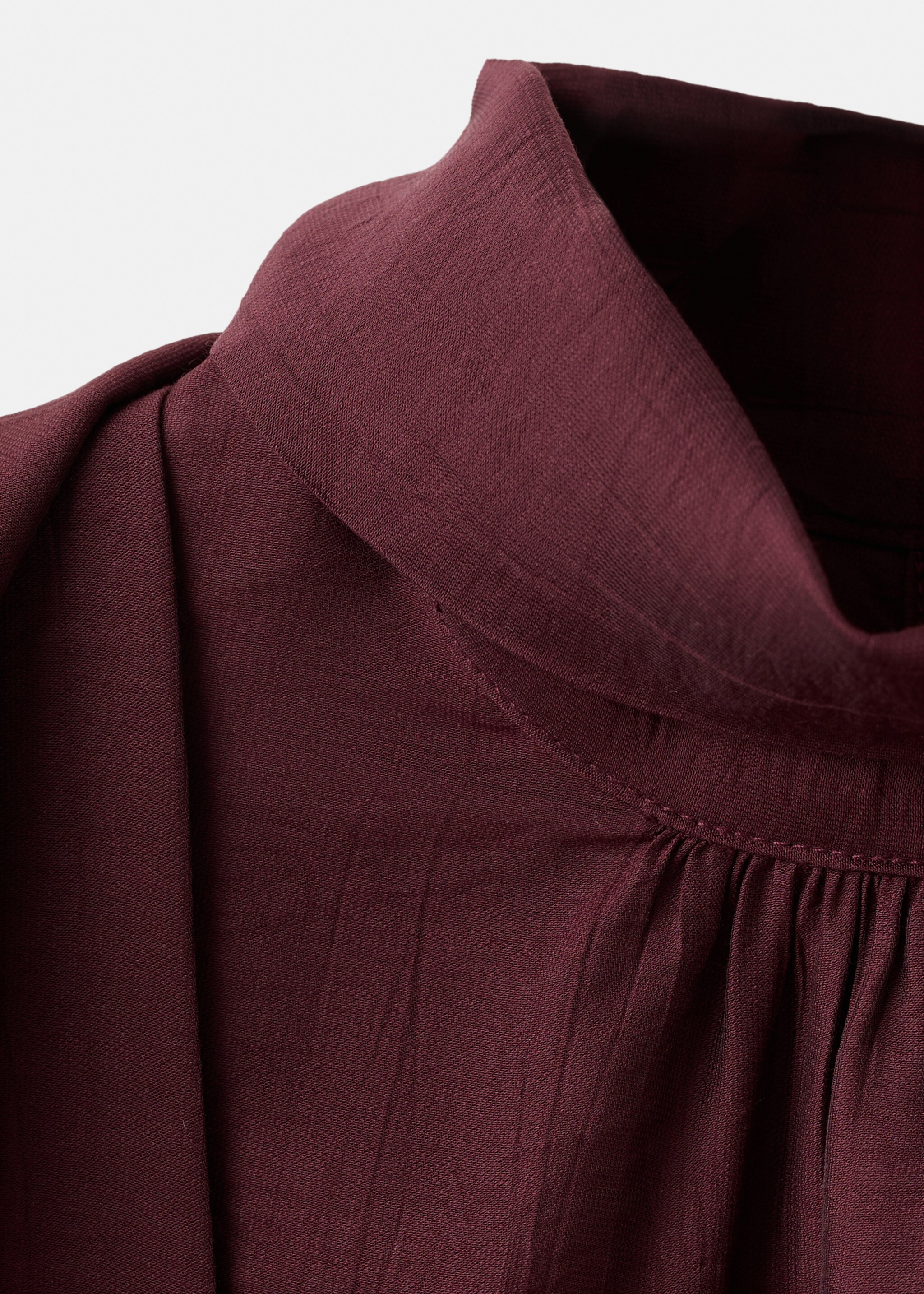 Блузка с длинными рукавами и воротником-шарфом - Деталь изделия 8, Гранатовый. Ref: 27045831-00.