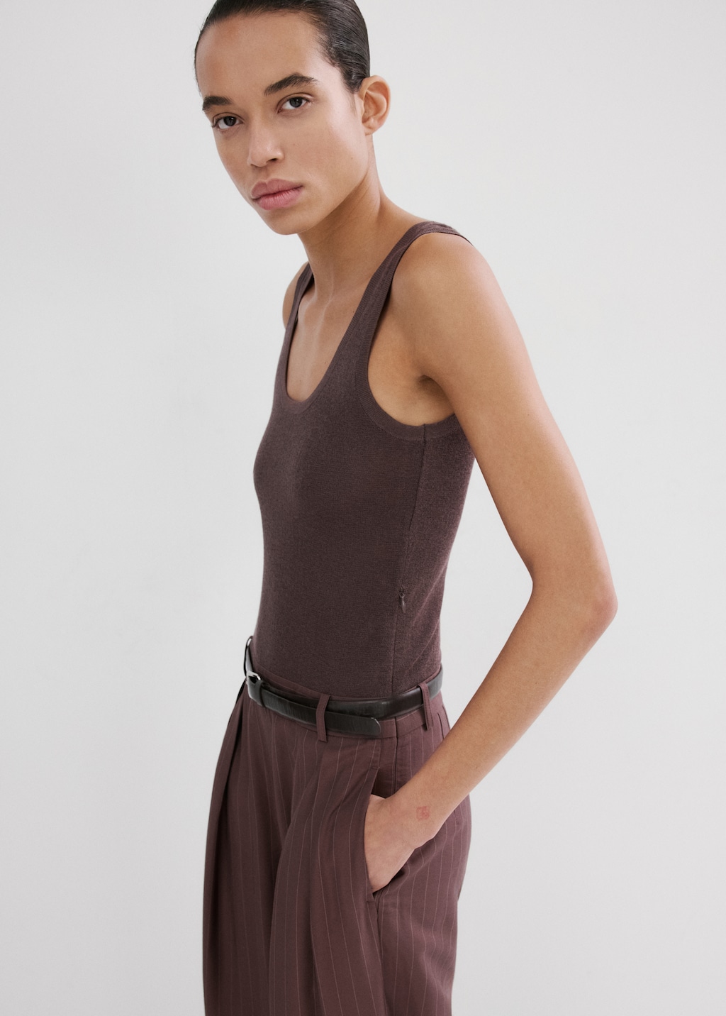 Pinstripe jumpsuit combination - image 4