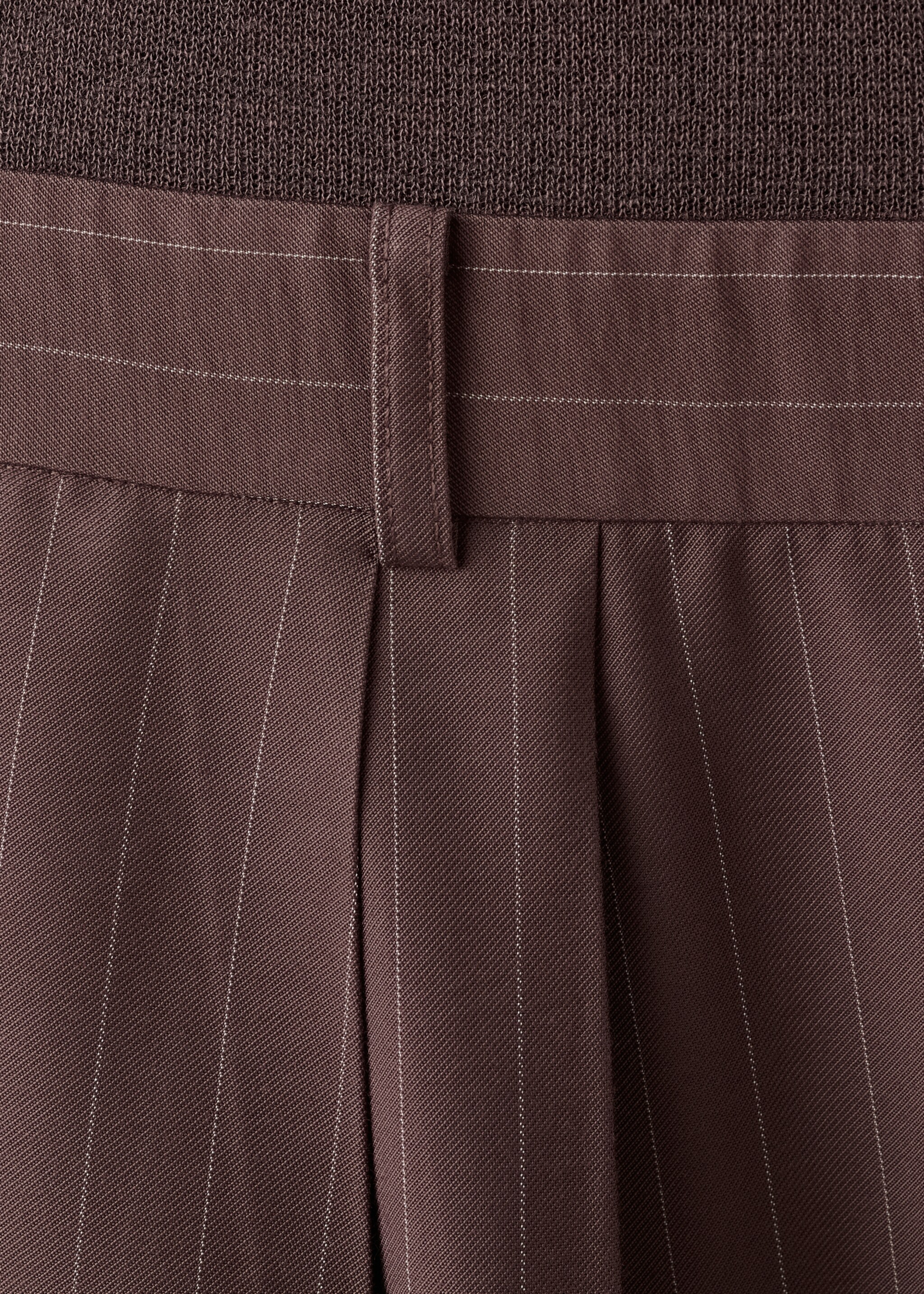 Pinstripe jumpsuit combination - Details of the article 8, Light/Pastel Brown. Ref: 27045832-00.