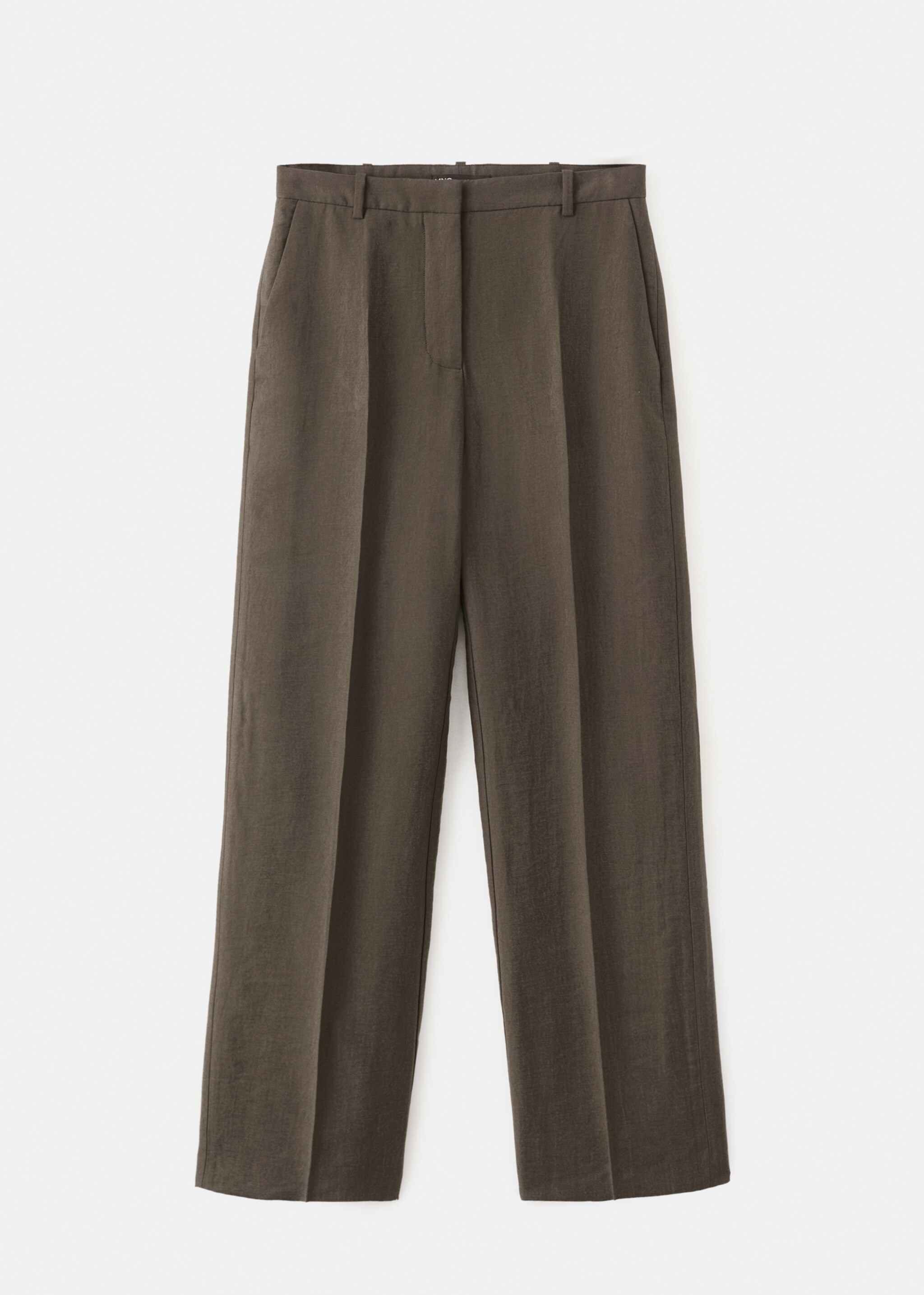 Mid-rise lyocell pants - Article without model, Chocolate. Ref: 27045833-00.
