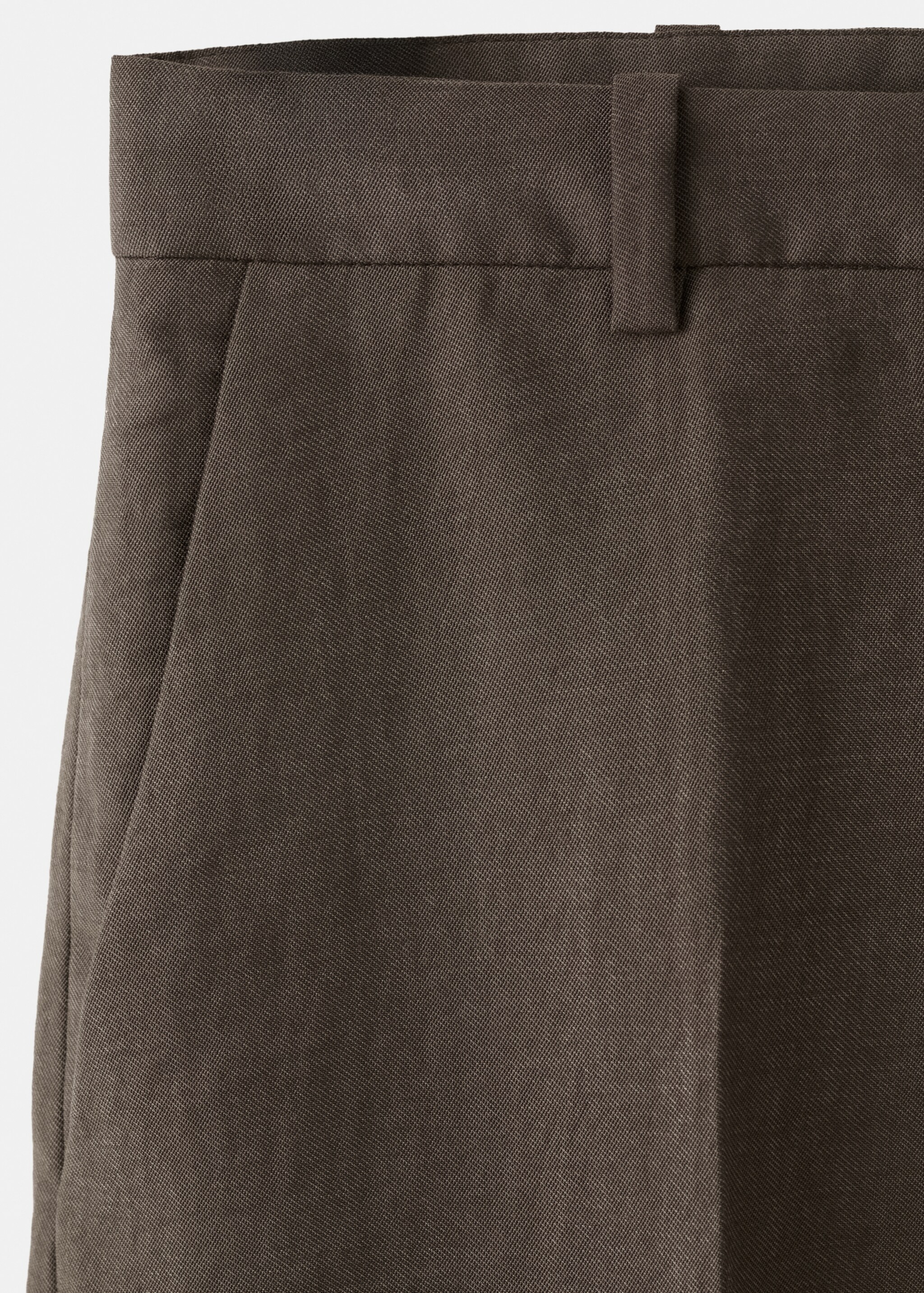 Mid-rise lyocell pants - Details of the article 0, Chocolate. Ref: 27045833-00.