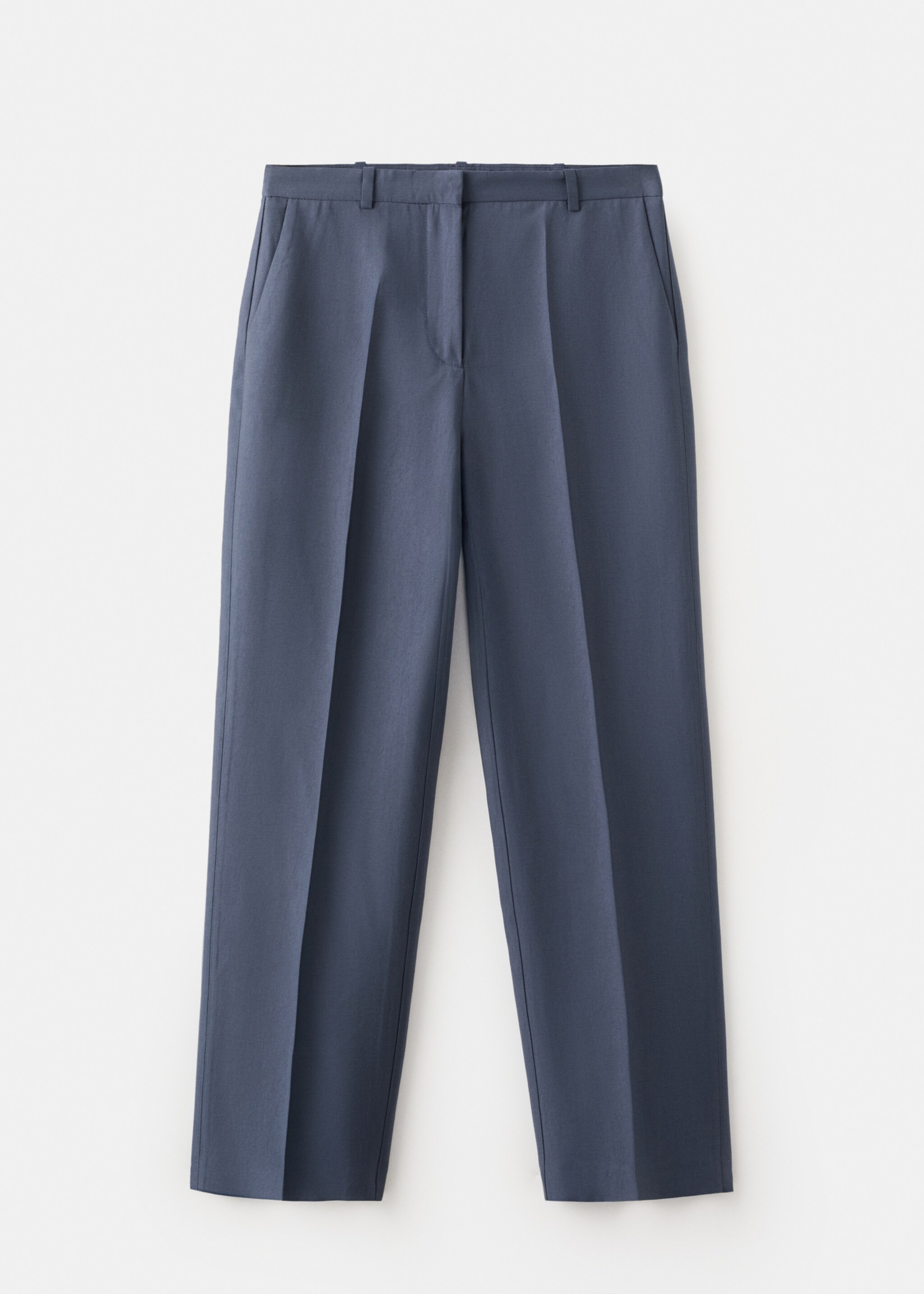 Mid-rise lyocell trousers - Article without model, Blue. Ref: 27045833-00.