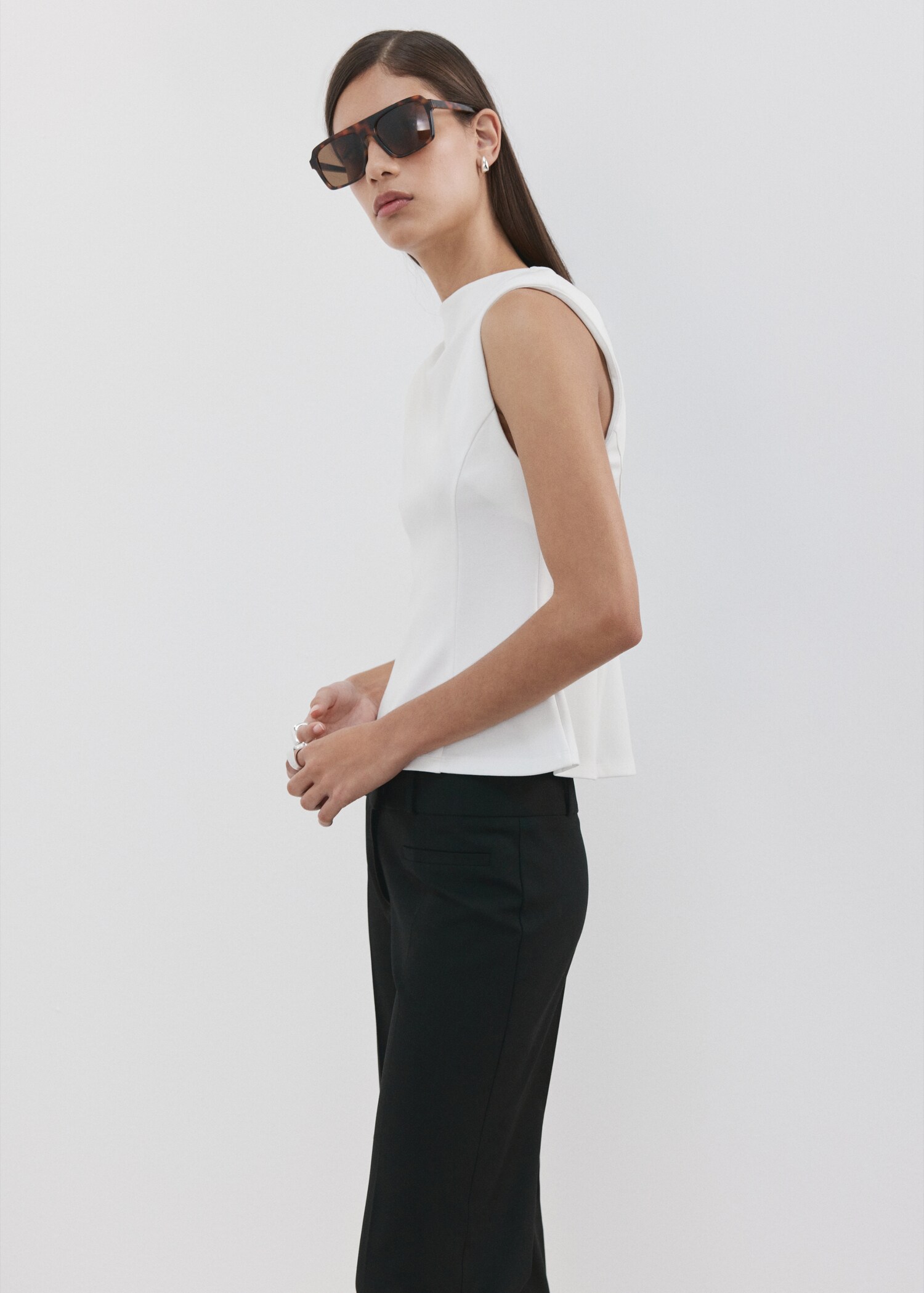Peplum shoulder pad T-shirt - Details of the article 6