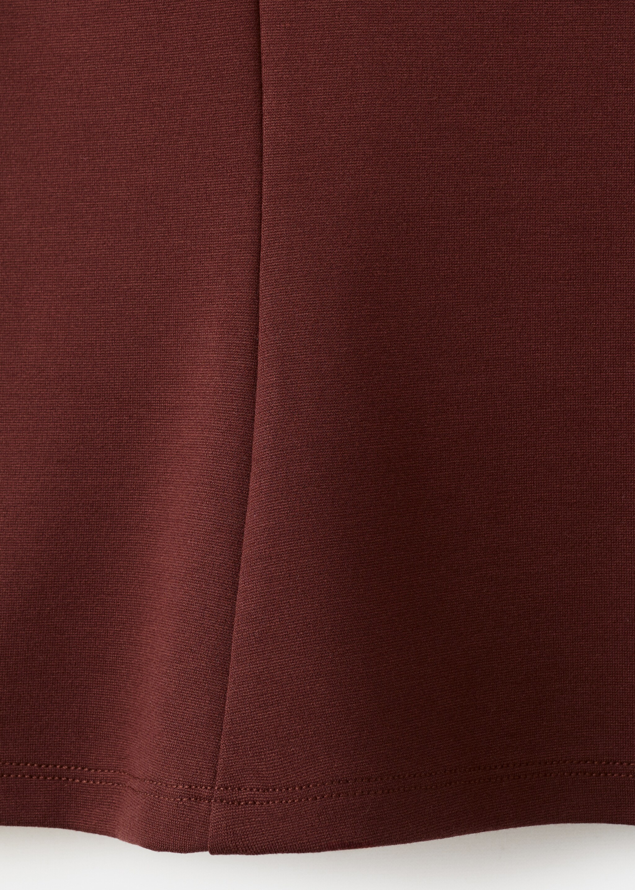 Peplum shoulder pad T-shirt - Details of the article 0, Burgundy. Ref: 27045844-00.