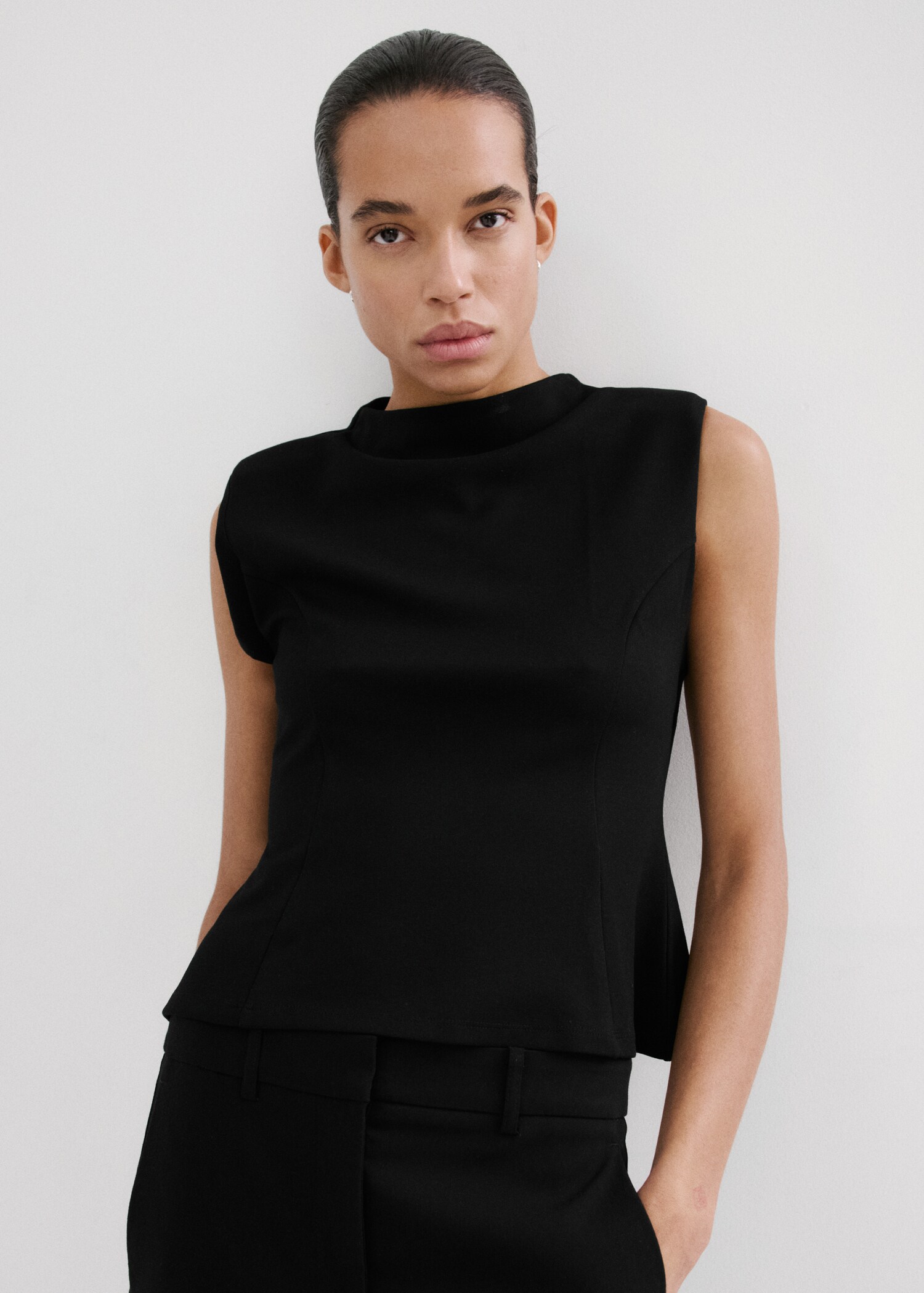 Peplum shoulder pad T-shirt - Details of the article 1
