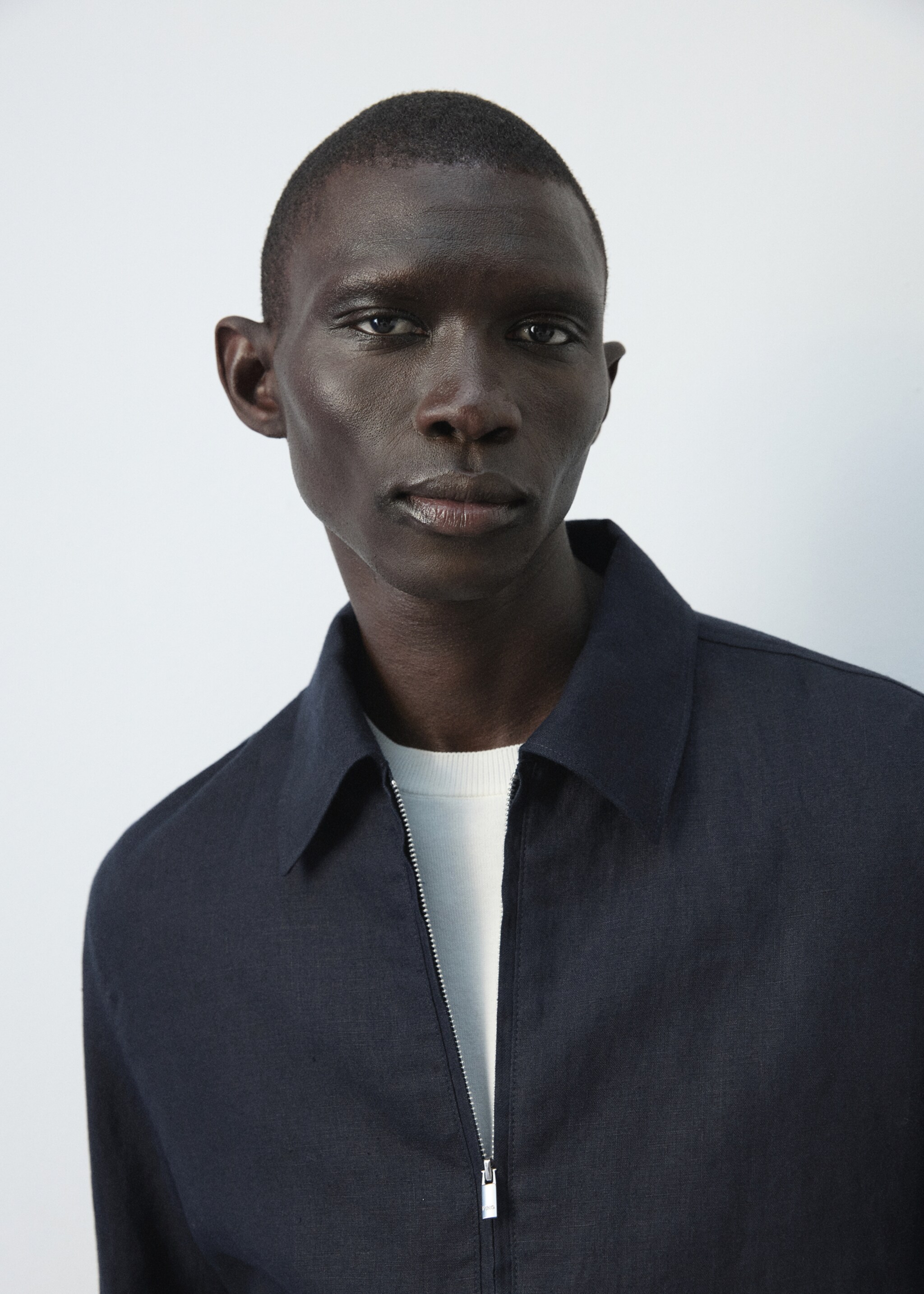 Chaqueta 100% lino bolsillos - Detalle del artículo 1, Azul marino. Ref: 27045930-00.