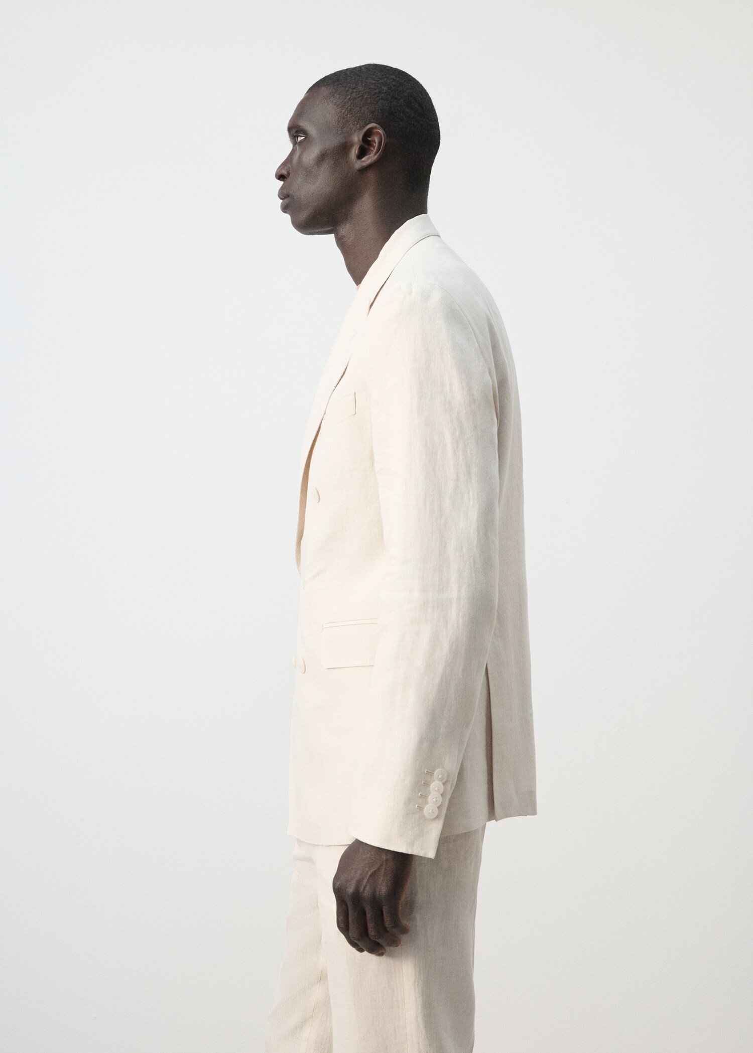 Veste costume croisée Amalfi 100 % lin slim-fit - Détail de l'article 2