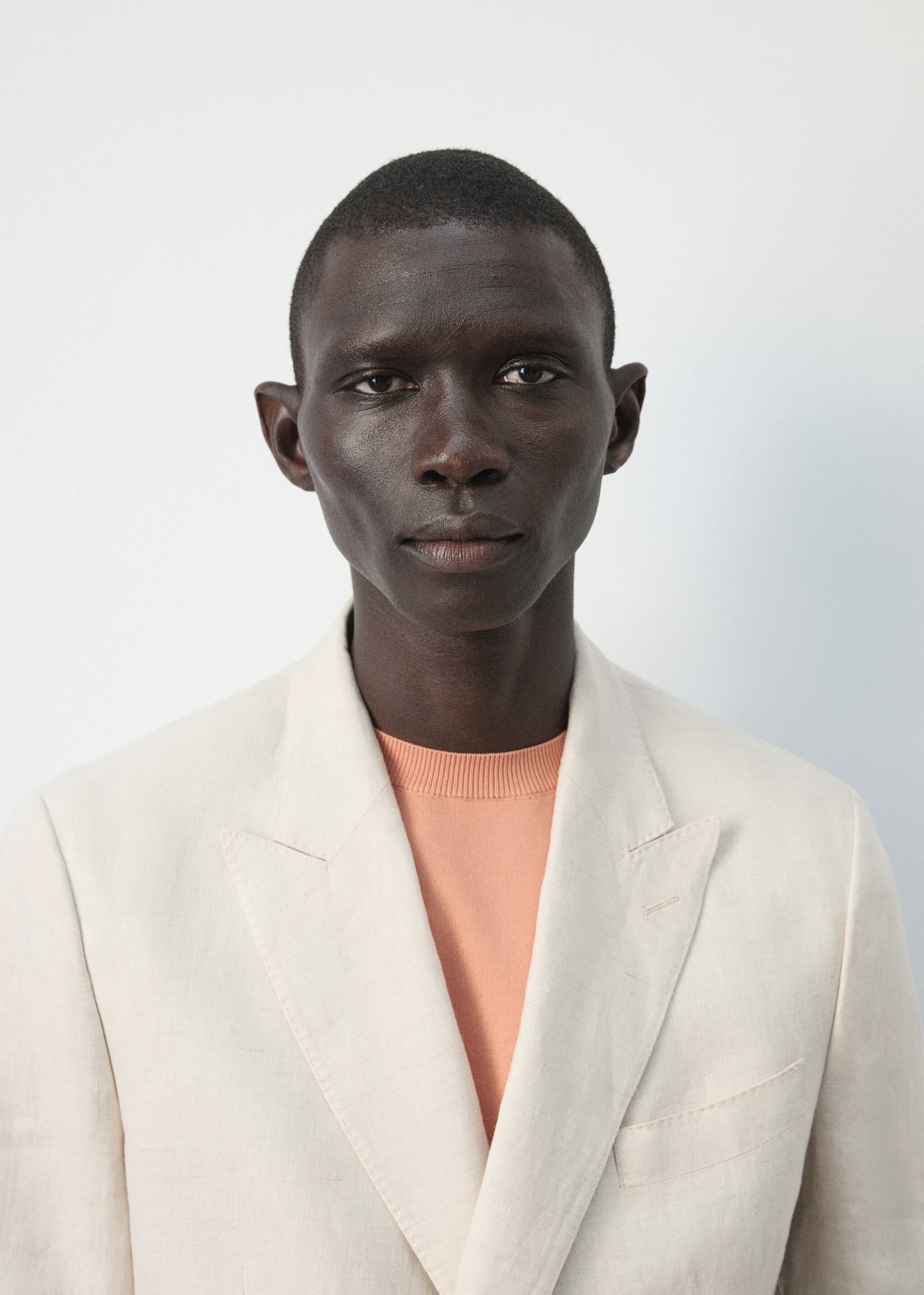 Americana traje Amalfi cruzada 100% lino slim fit - Detalle del artículo 6, Crudo. Ref: 27045931-00.