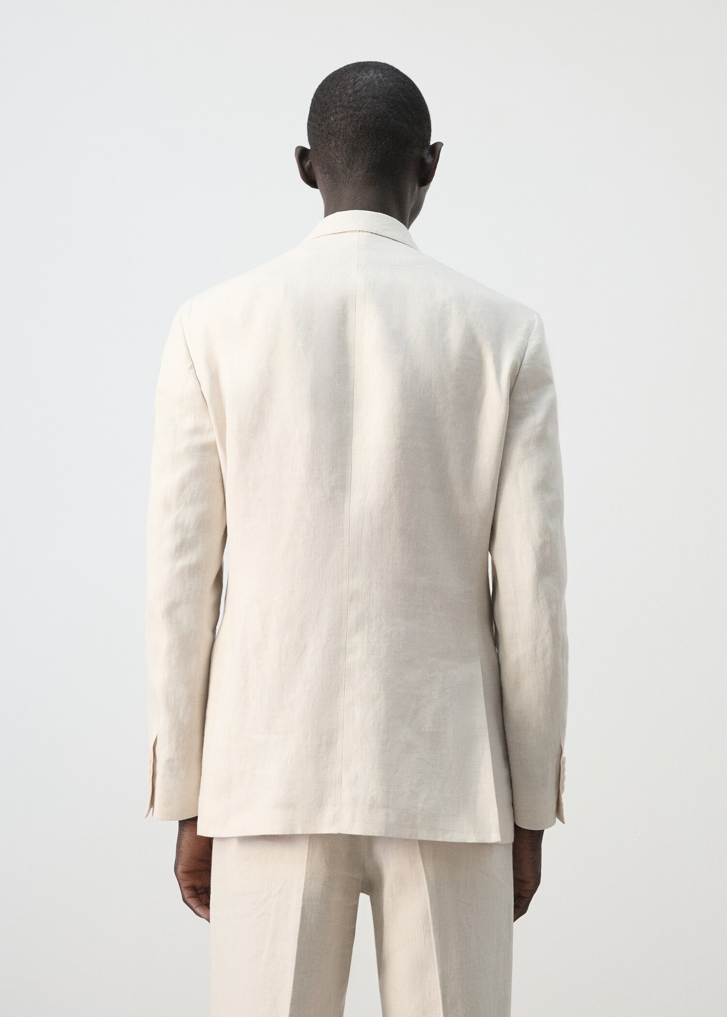 Veste costume croisée Amalfi 100 % lin slim-fit - Verso de l’article