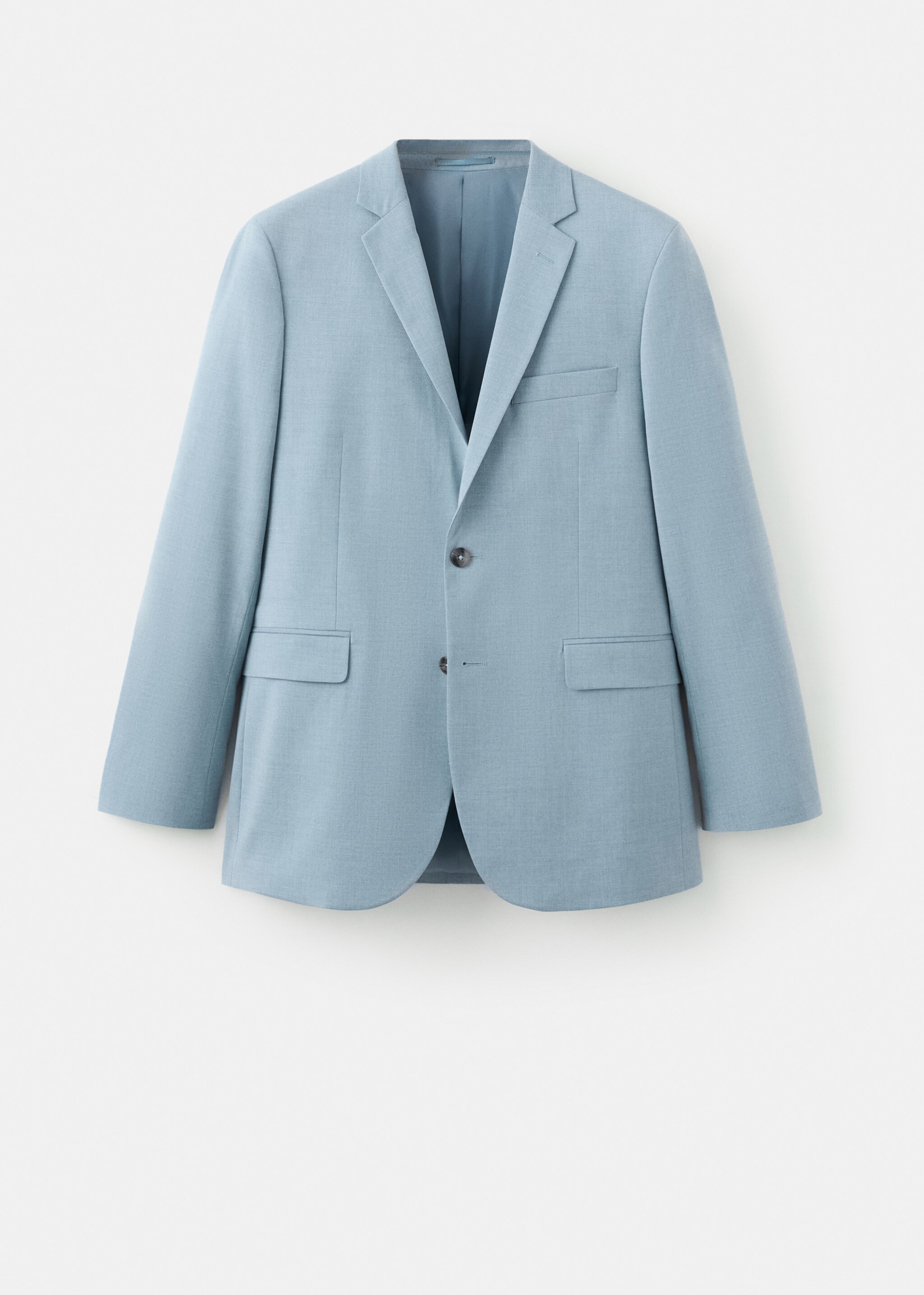 بليزر بدلة سليم فيت بقماش مرن - منتج دون نموذج, أزرق سماوي. Ref: 27045933-00.