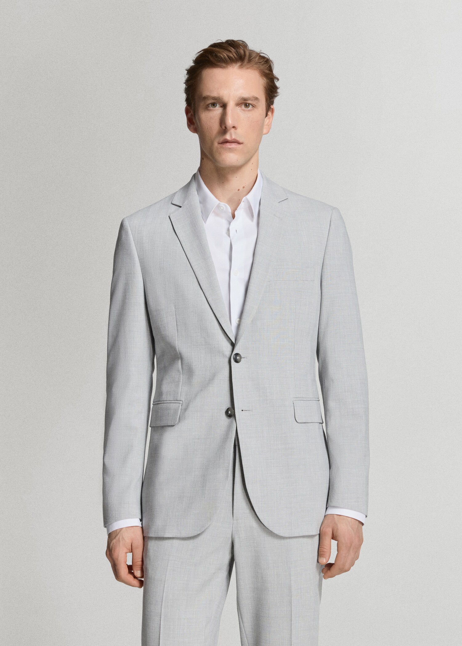 Super slim-fit suit jacket in stretch fabric - Medium plane