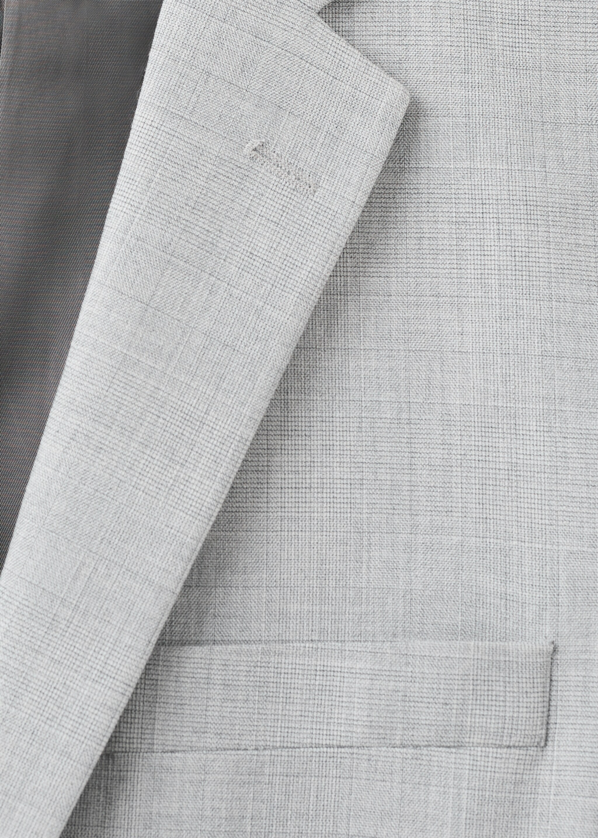 Blazer paris - Details of the article 8, Light Heather Grey. Ref: 27045934-00.
