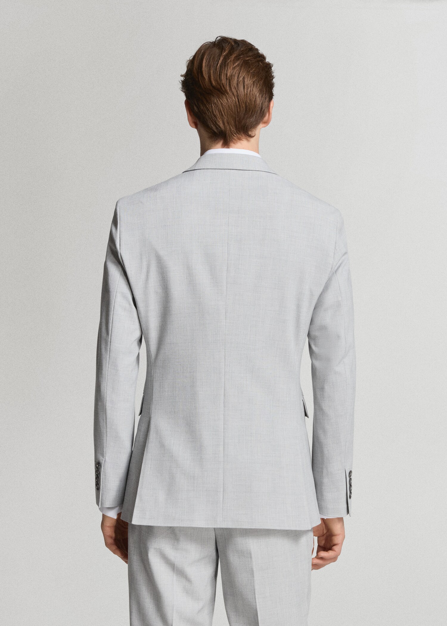 Super slim-fit suit jacket in stretch fabric - Reverse of the article