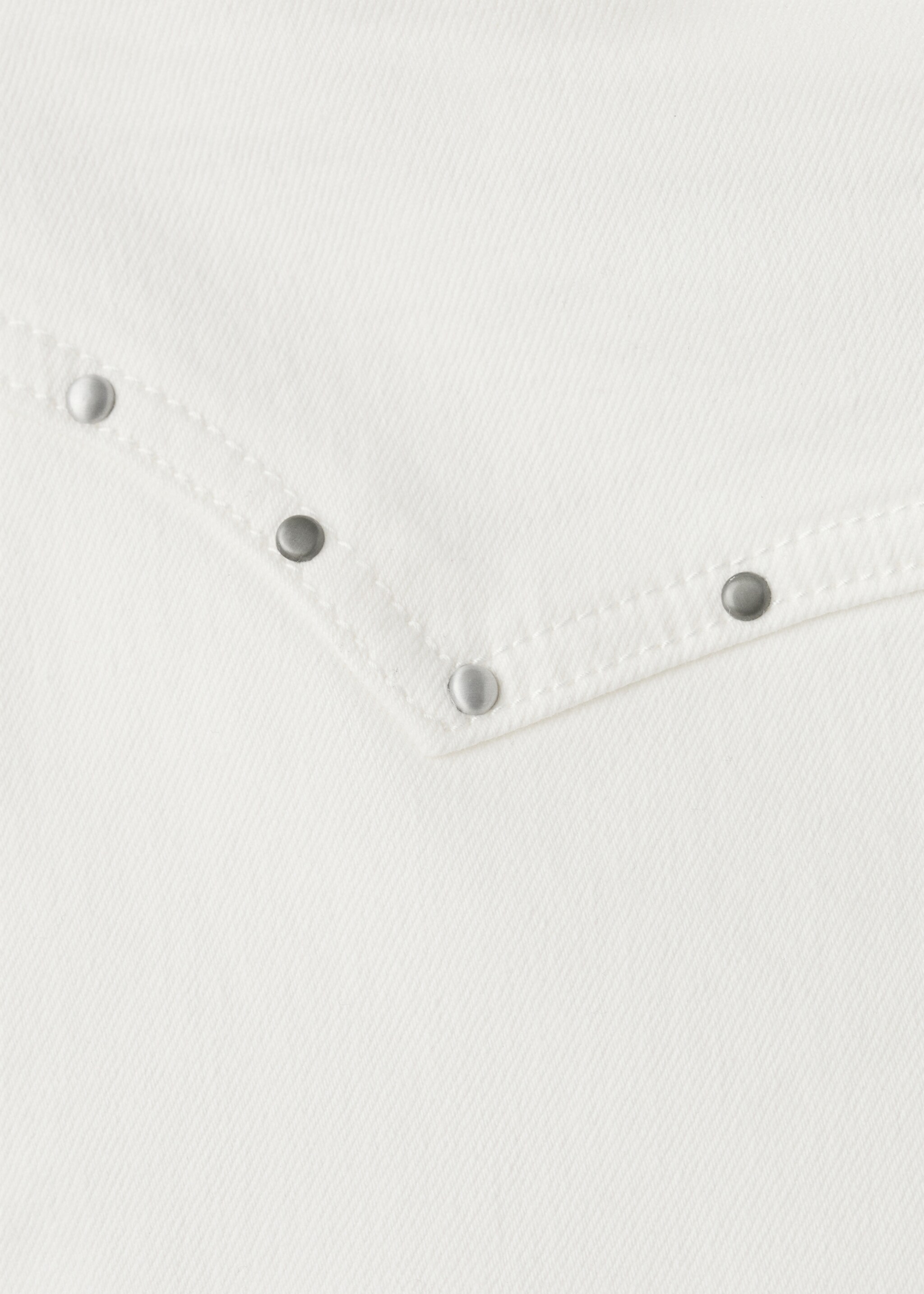 Mini-Shorts mit Nieten - Detail des Artikels 0, Cremeweiß. Ref: 27045937-00.