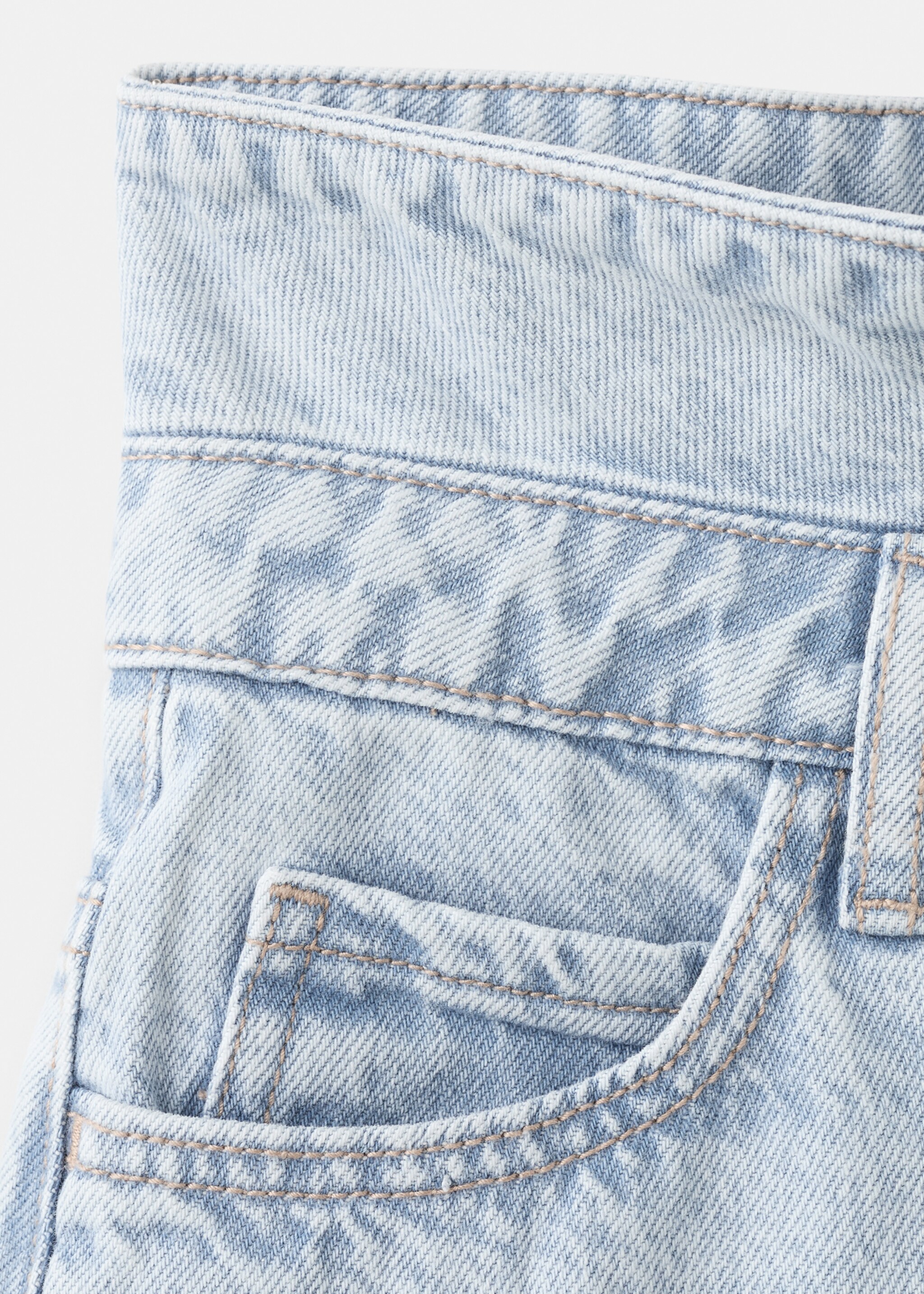 تنورة جينز بتفاصيل مقلوبة - تفاصيل المنتج 0, أزرق مبيض. Ref: 27045939-00.