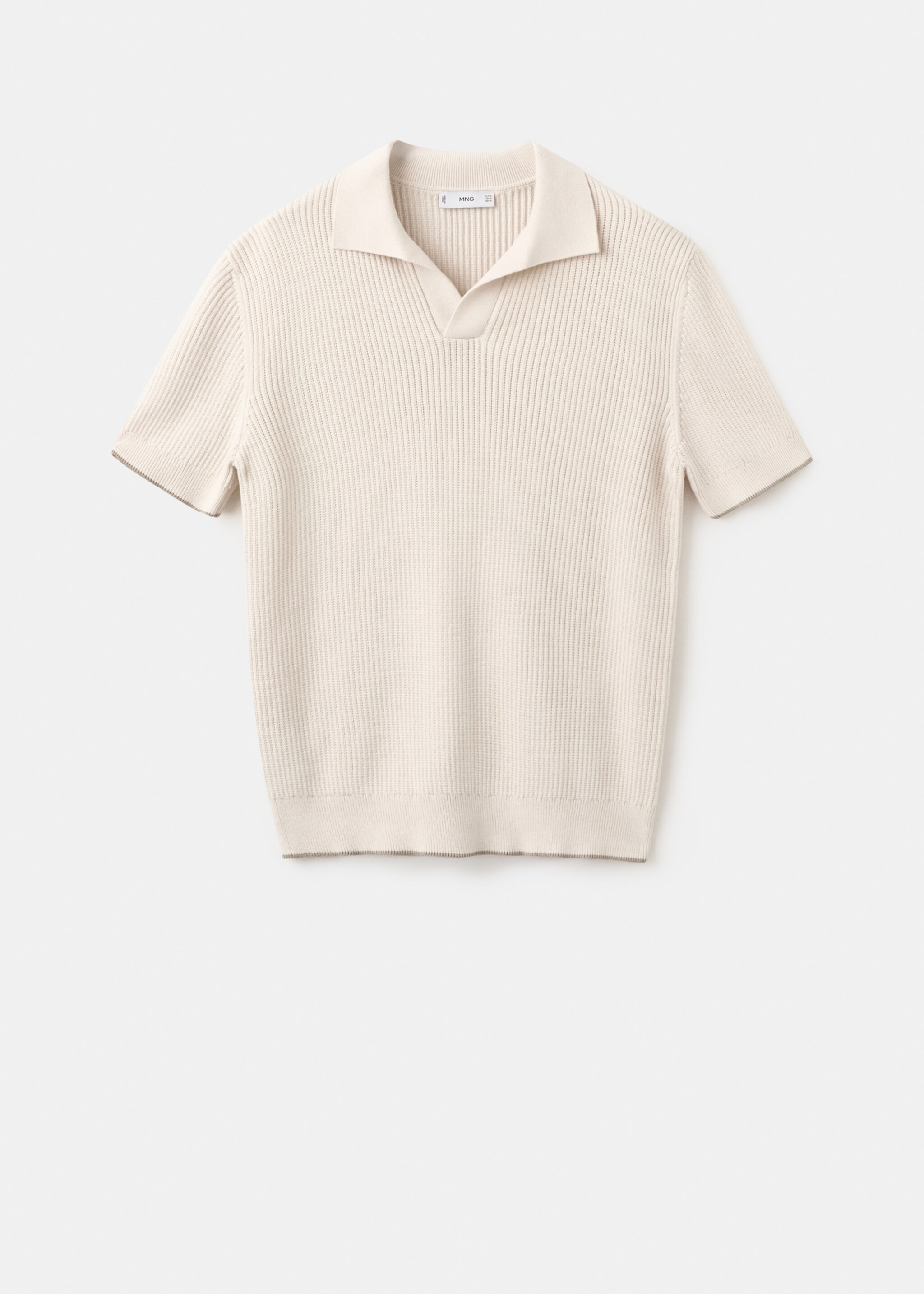 Polo punto canalé contraste - Artículo sin modelo, Arena. Ref: 27045941-00.