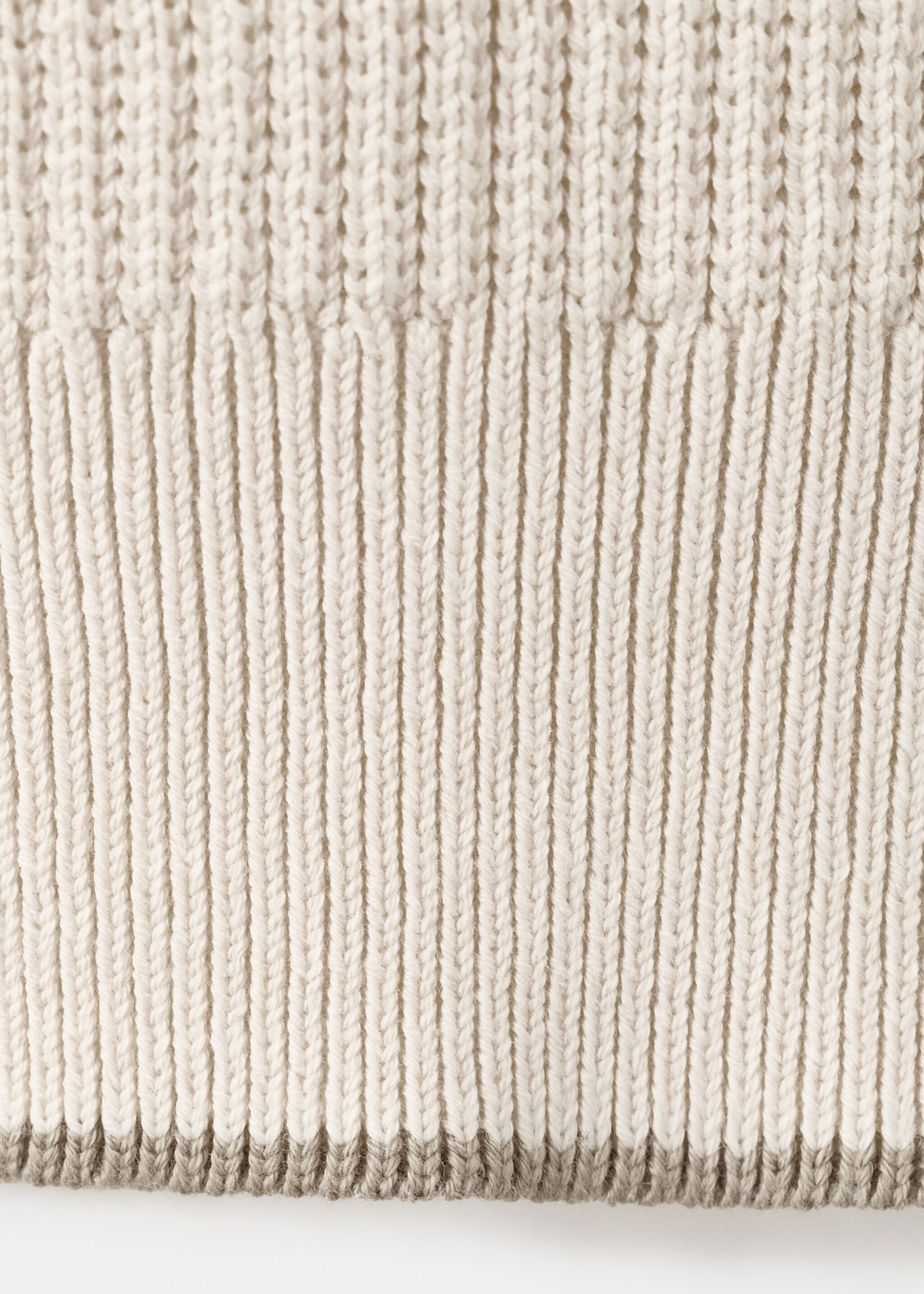 Polo punto canalé contraste - Detalle del artículo 0, Arena. Ref: 27045941-00.