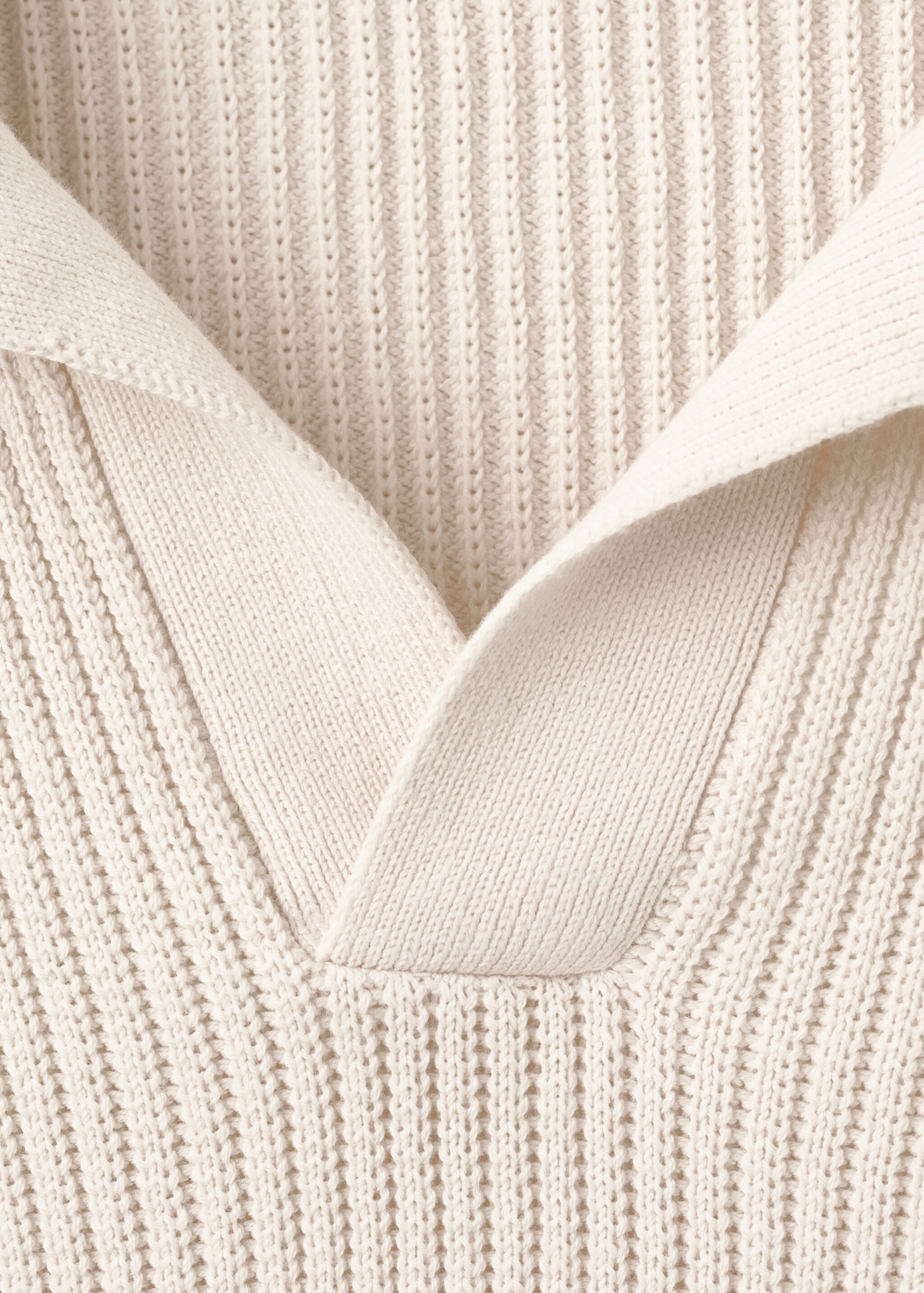 Polo punto canalé contraste - Detalle del artículo 8, Arena. Ref: 27045941-00.