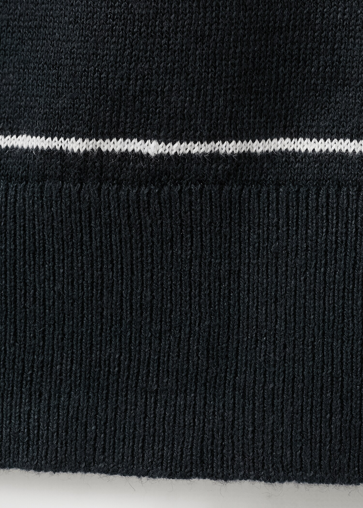 Linen blend striped polo shirt - Details of the article 0