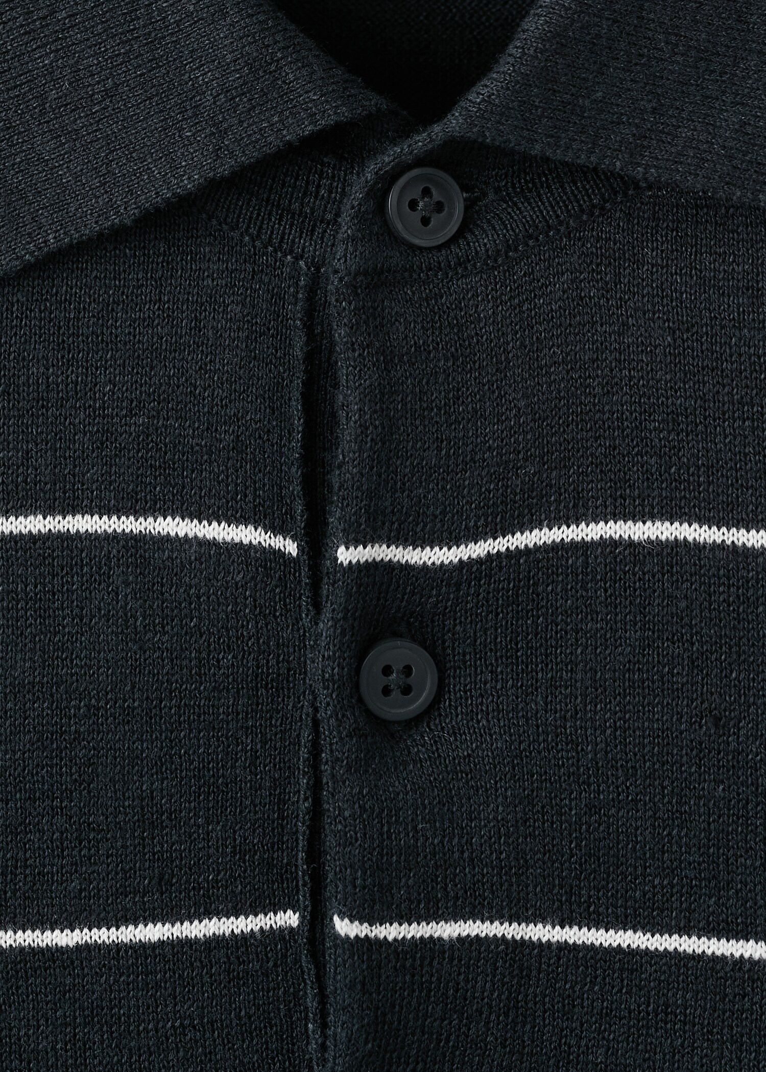 Linen blend striped polo shirt - Details of the article 8