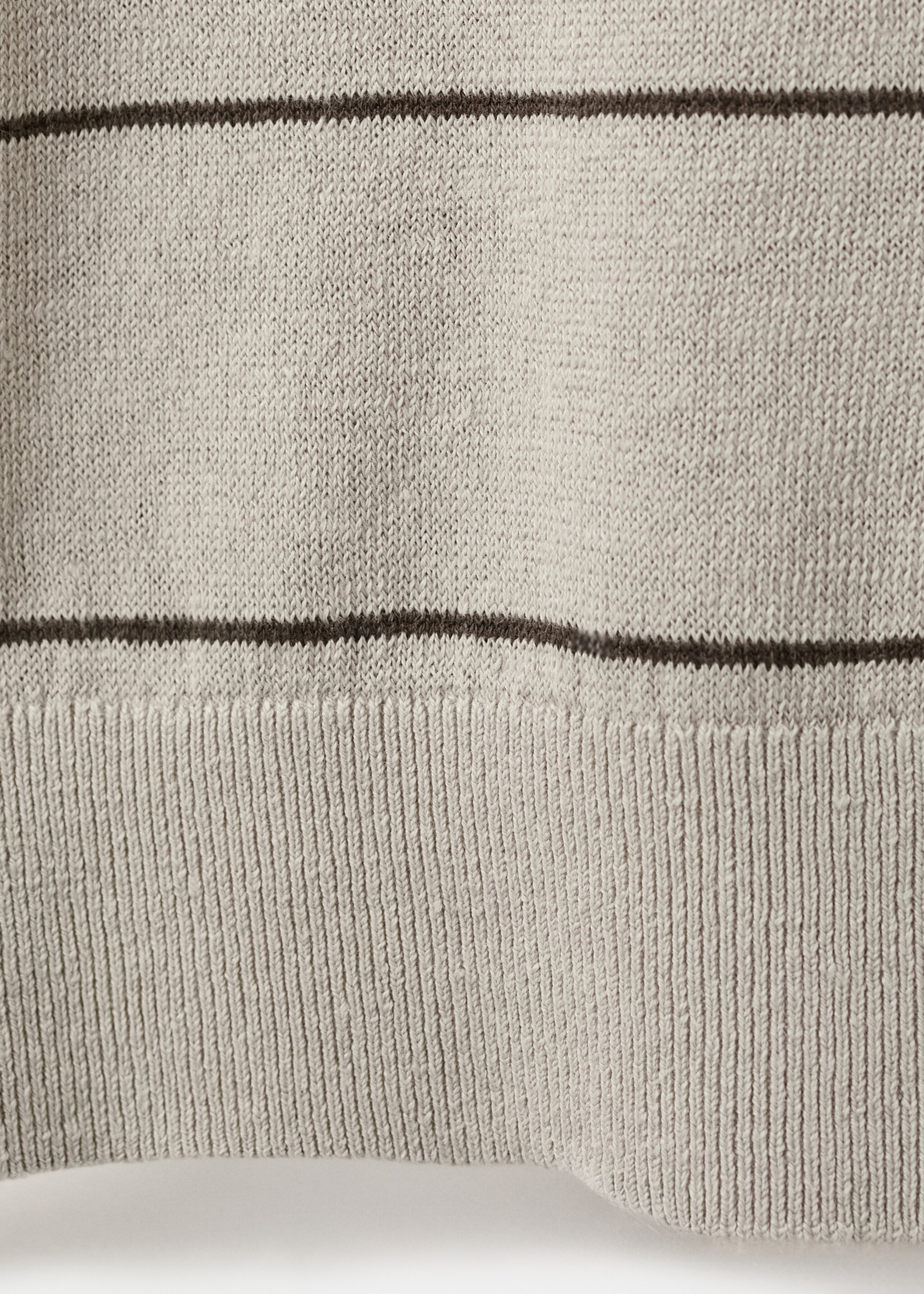 بولو جيرسي مزيج كتان مخطط - تفاصيل المنتج 0, بيج. Ref: 27045943-00.